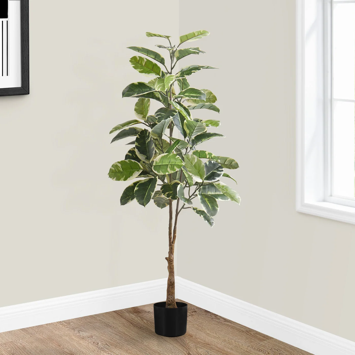 52 Tall Artificial Rubber Tree with Pot