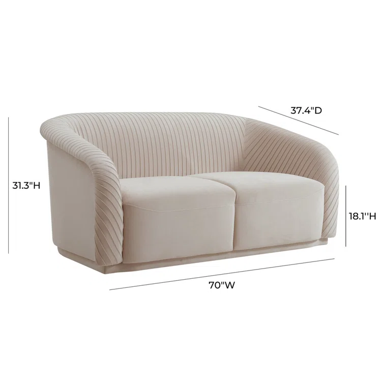 Hjordis 70'' Velvet Loveseat