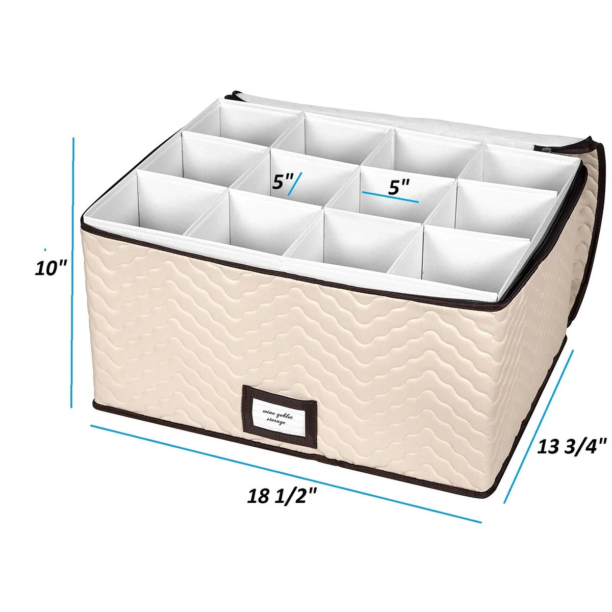 Stemware Storage Case for Wine Glasses - Holds 12 Glasses -19
