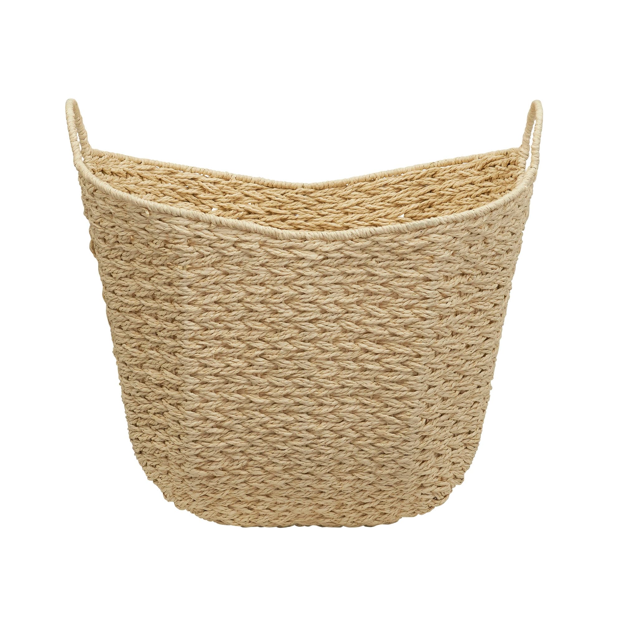 Household Essentials Woven Paper Rope Storage Basket with Handles