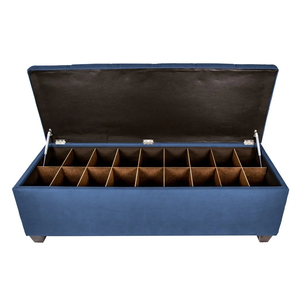 MJL Furniture-Sole Secret Obsession Diamond-tufted Shoe Storage Bench