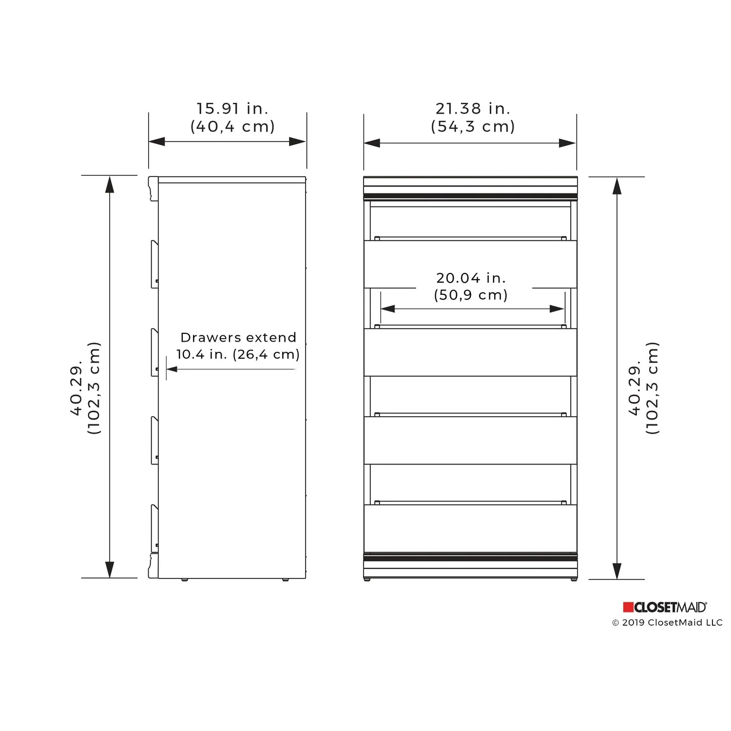 ClosetMaid Modular Storage 4-Drawer Unit