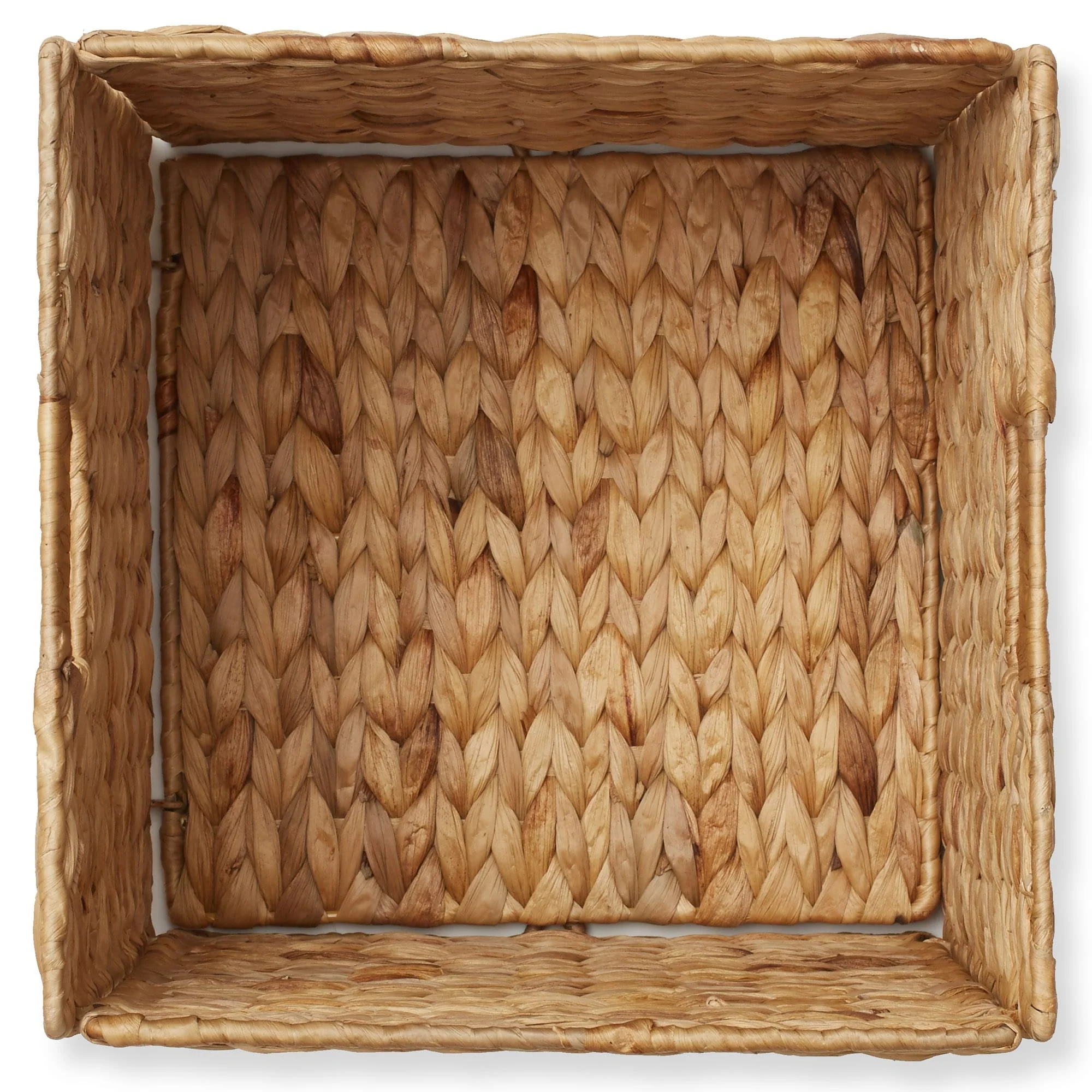 13 x 13in Water Hyacinth Storage Baskets Set of 2