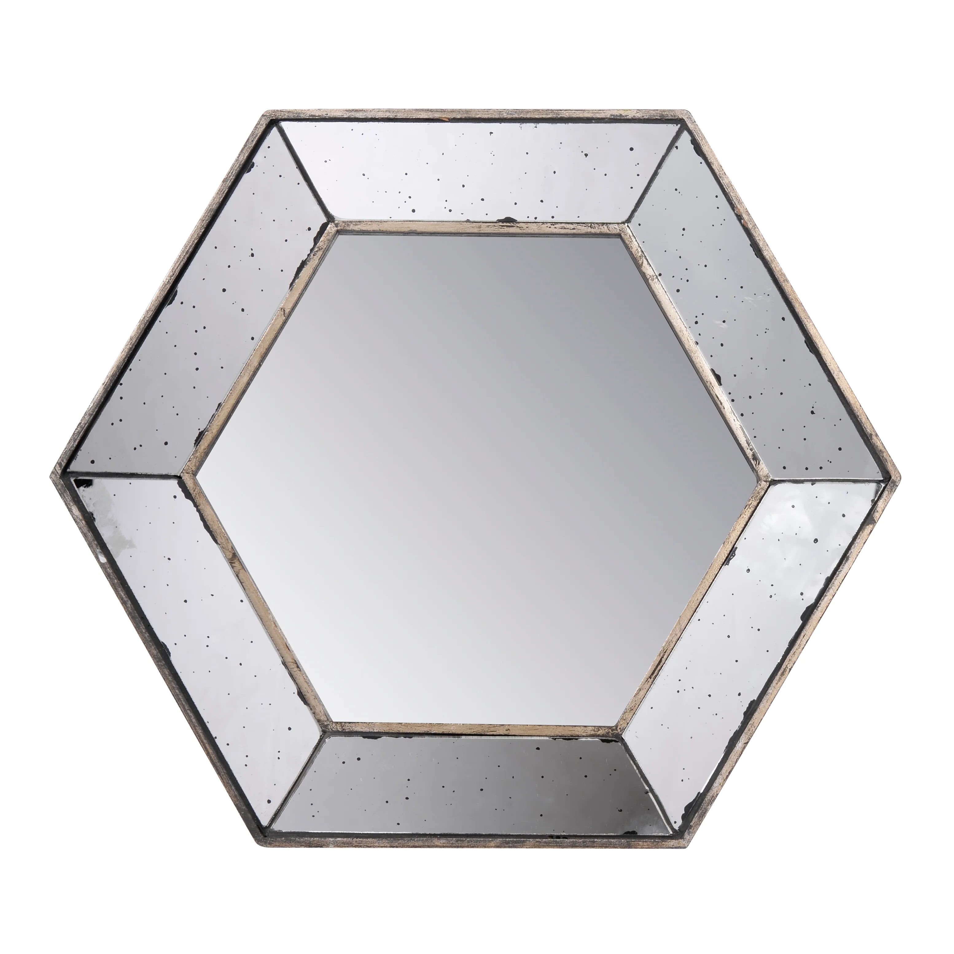 Hexagon Accent Mirror with Practical Edge Design