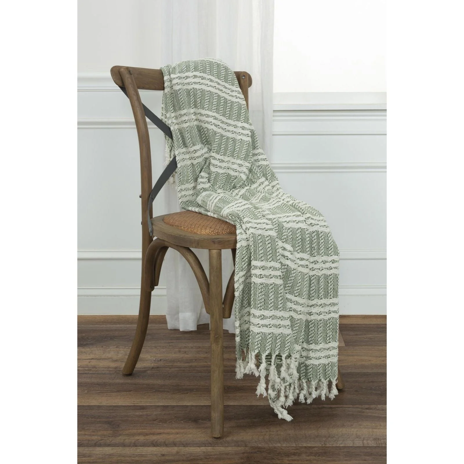 Hand loomed Stripe 100% Cotton Throw