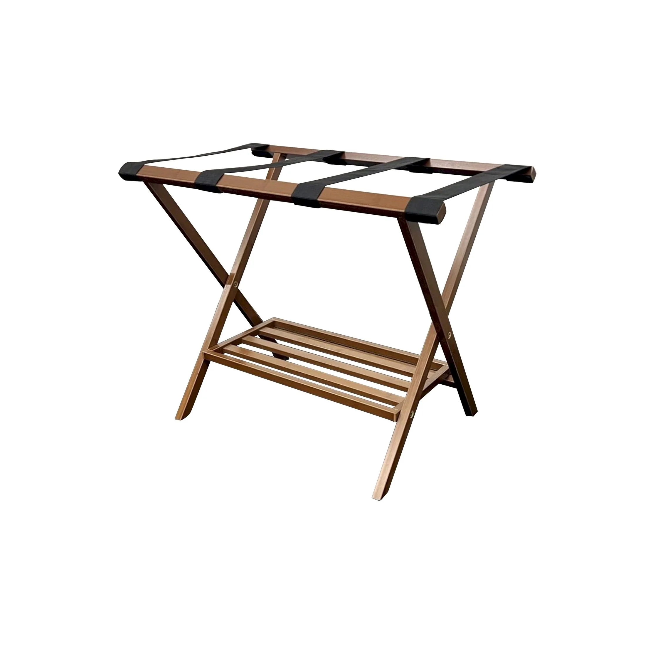 Solid Bamboo Folding Luggage Rack