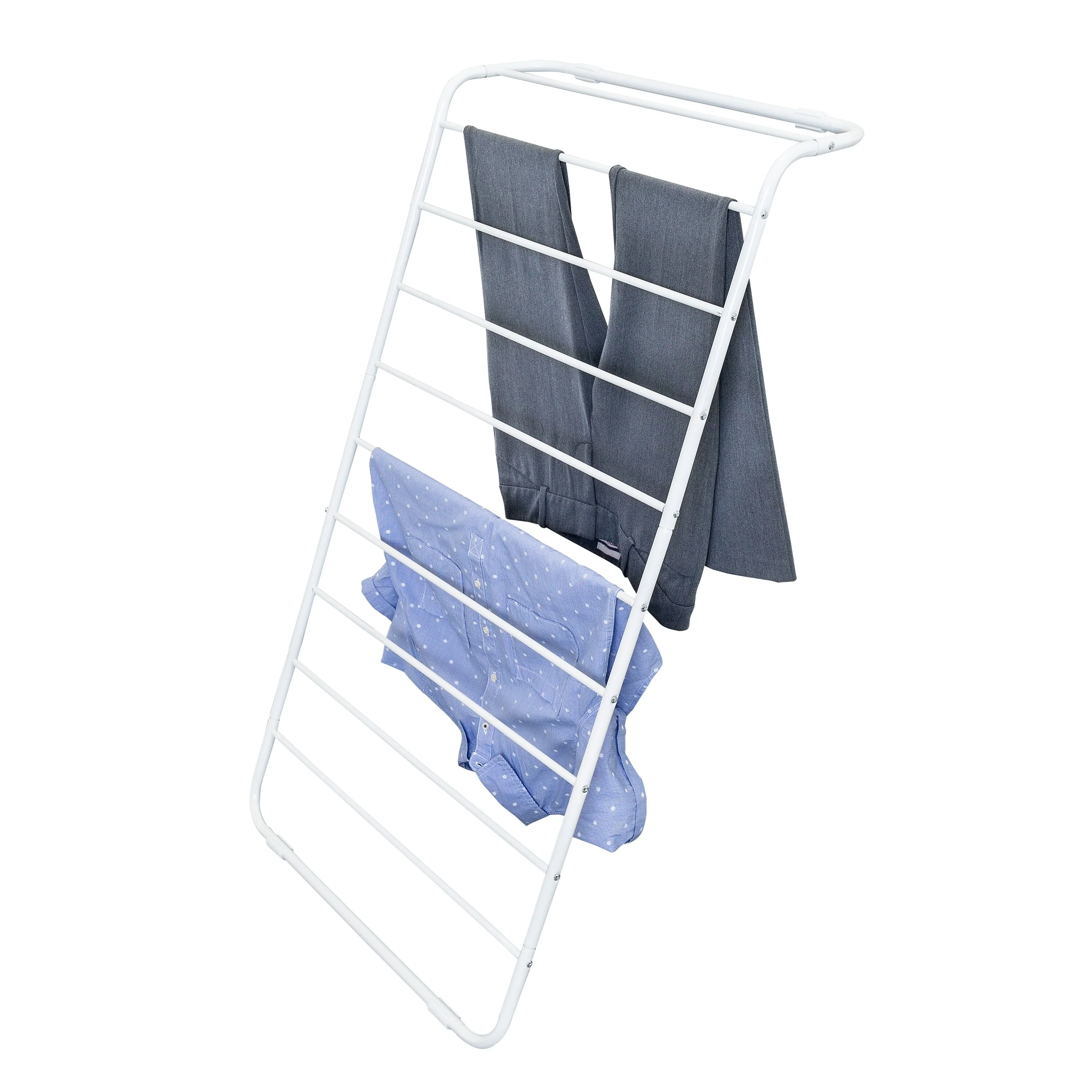 Honey-Can-Do White Steel Leaning Clothes Drying Rack