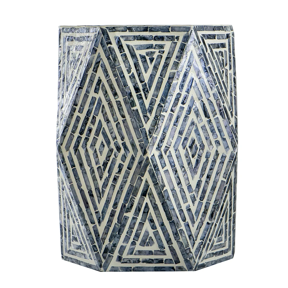 Capiz Hexagon Side Table