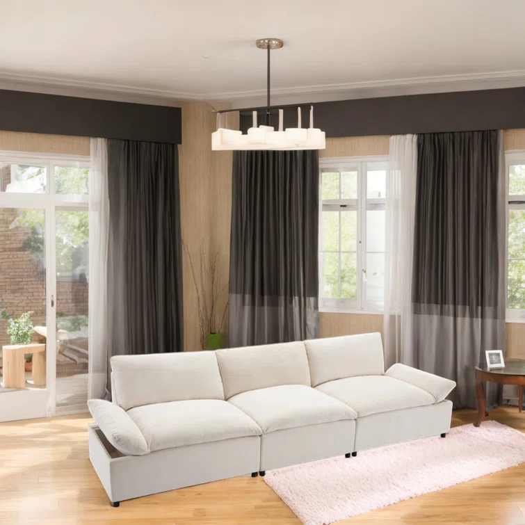 Modern Sofa With Built-in Storage Deep Seating Stylish And Cozy Sofa