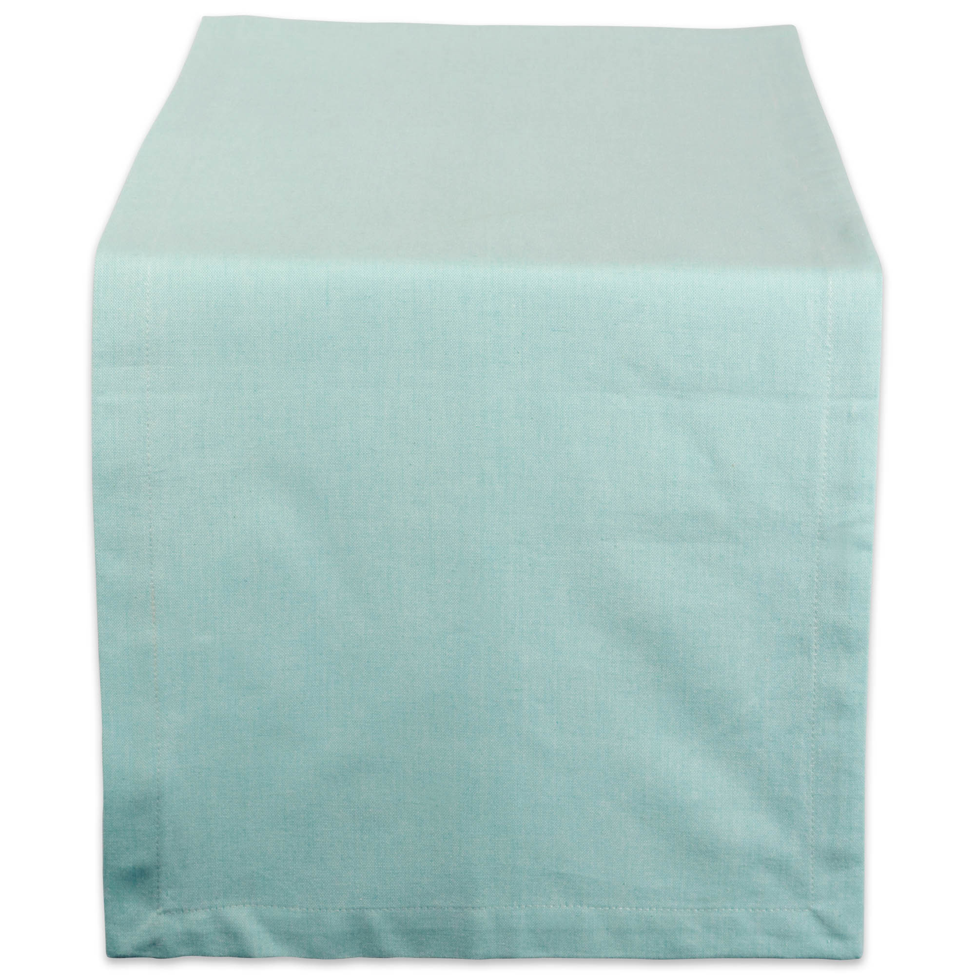Aqua Solid Chambray Table Runner