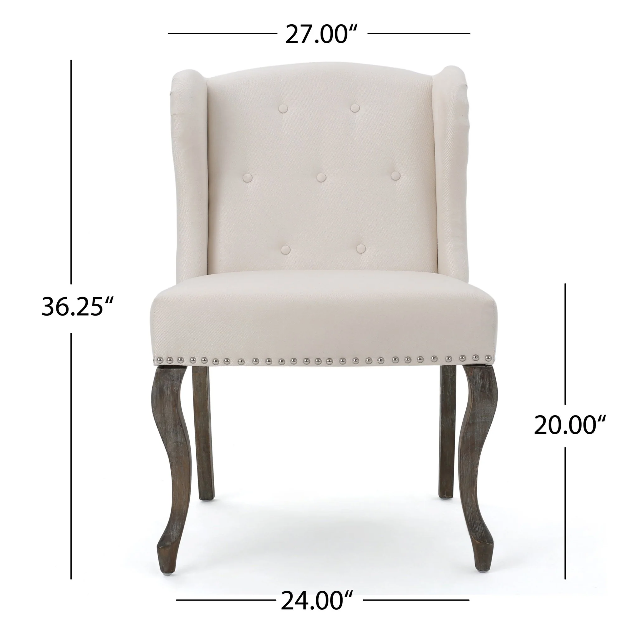 Valsa Upholstered Accent Chair with Nailhead Trim and Wing Back