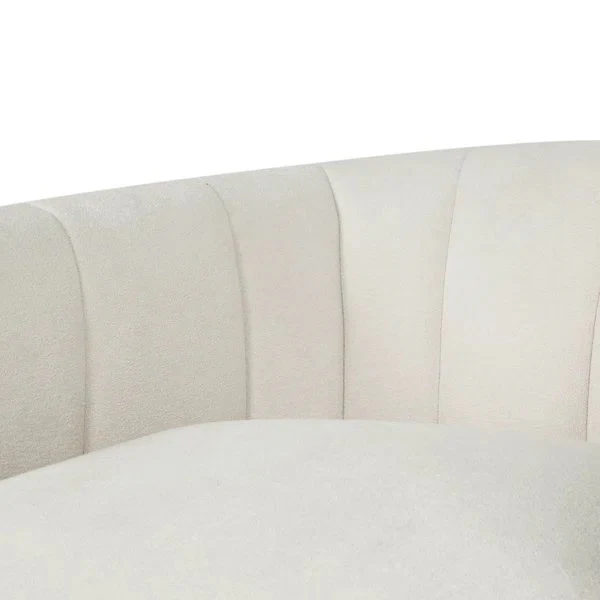 Serenizia Upholstered Velvet Swivel Chair with Channel Tufted