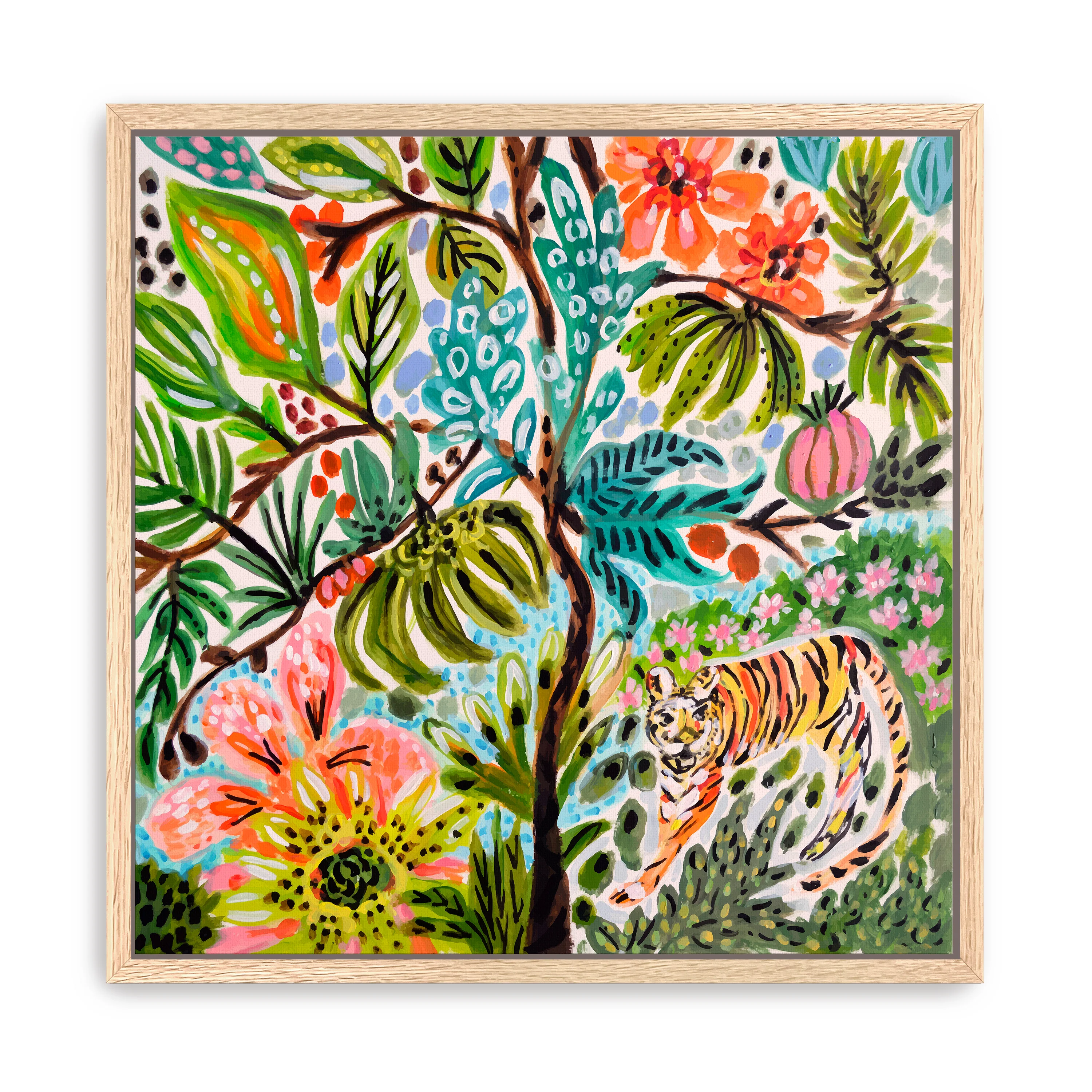 Jungle Cat Landscape Canvas Giclee