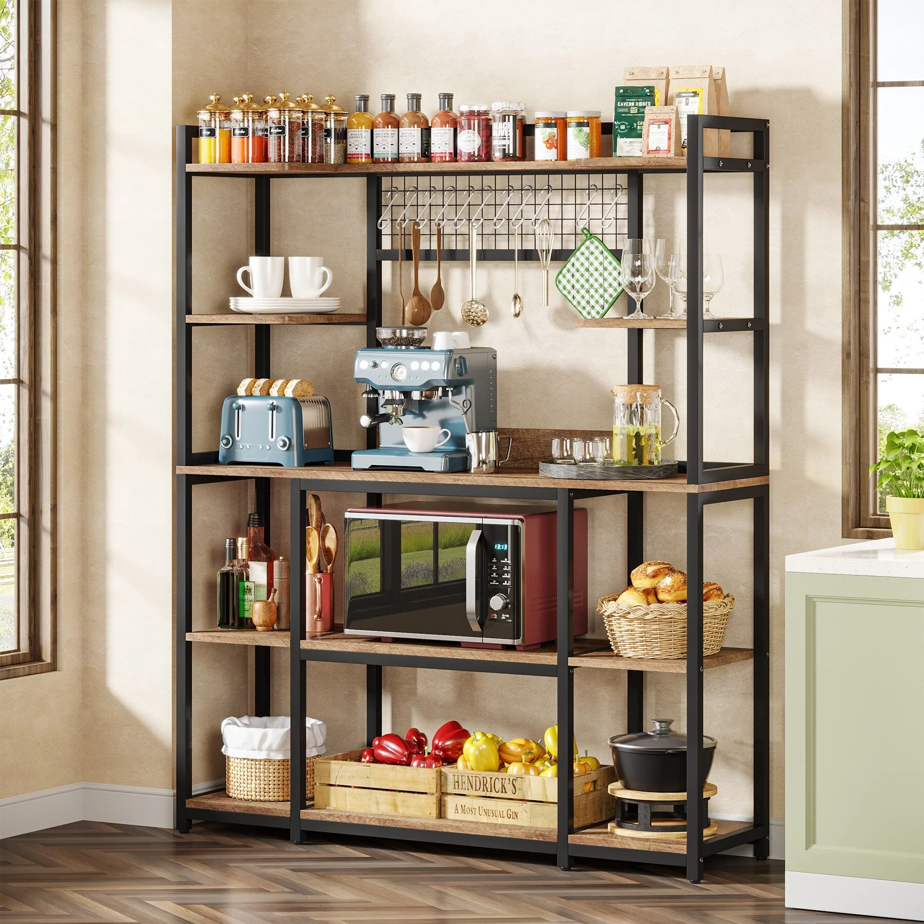 5-Tier Large Kitchen Bakers Rack, 55