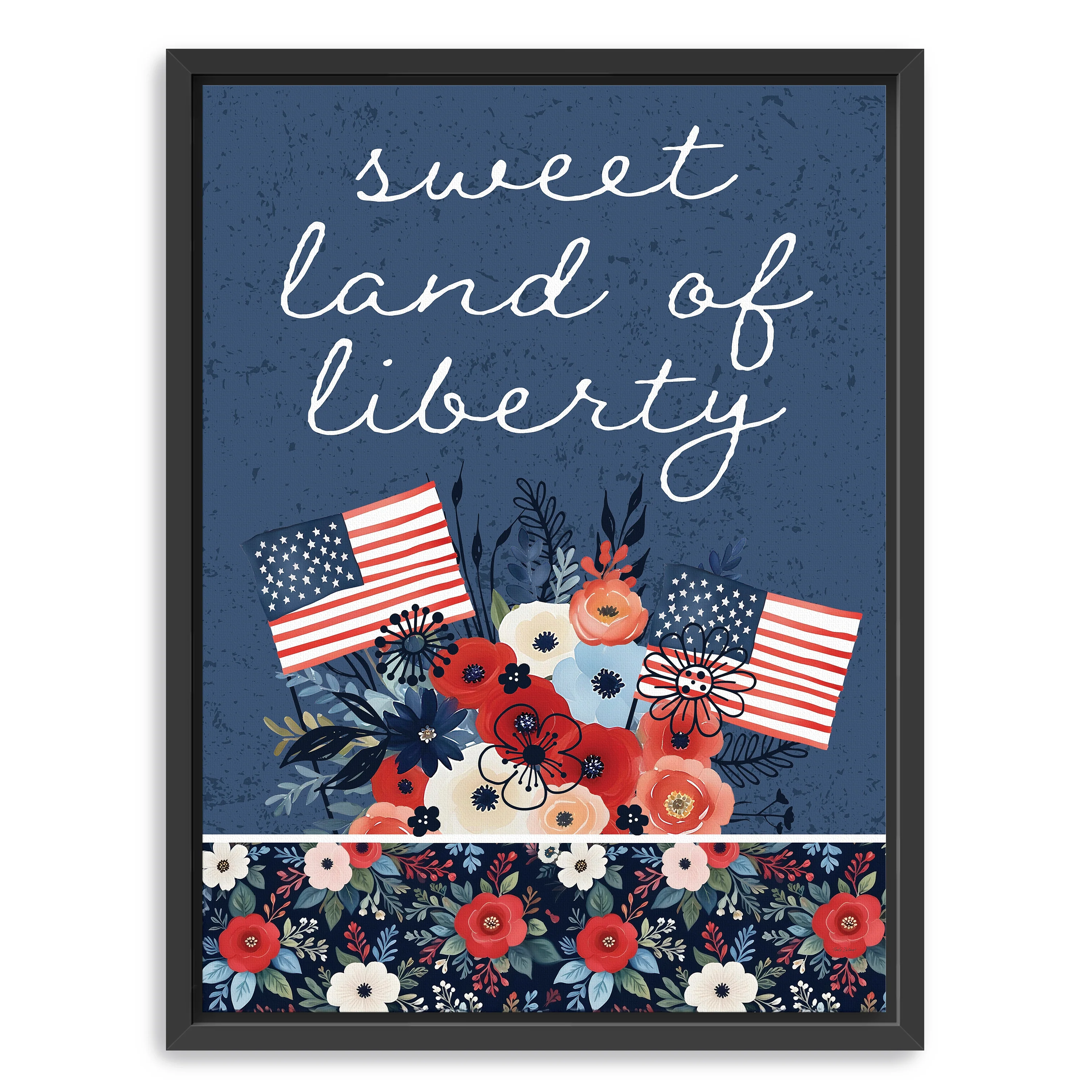 Patriotic Sweet Land of Liberty Canvas Giclee