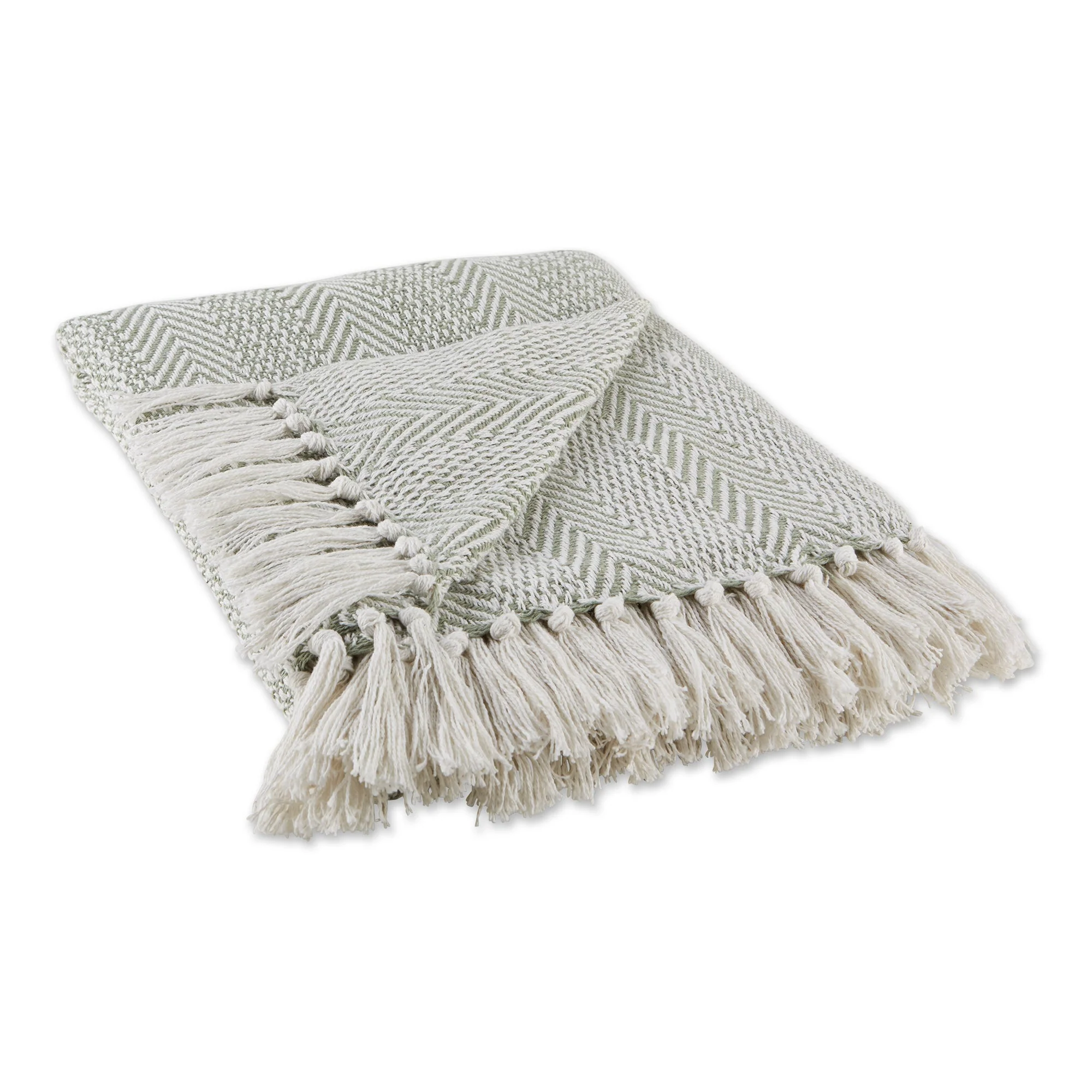 Artichoke Herringbone Stripe Throw