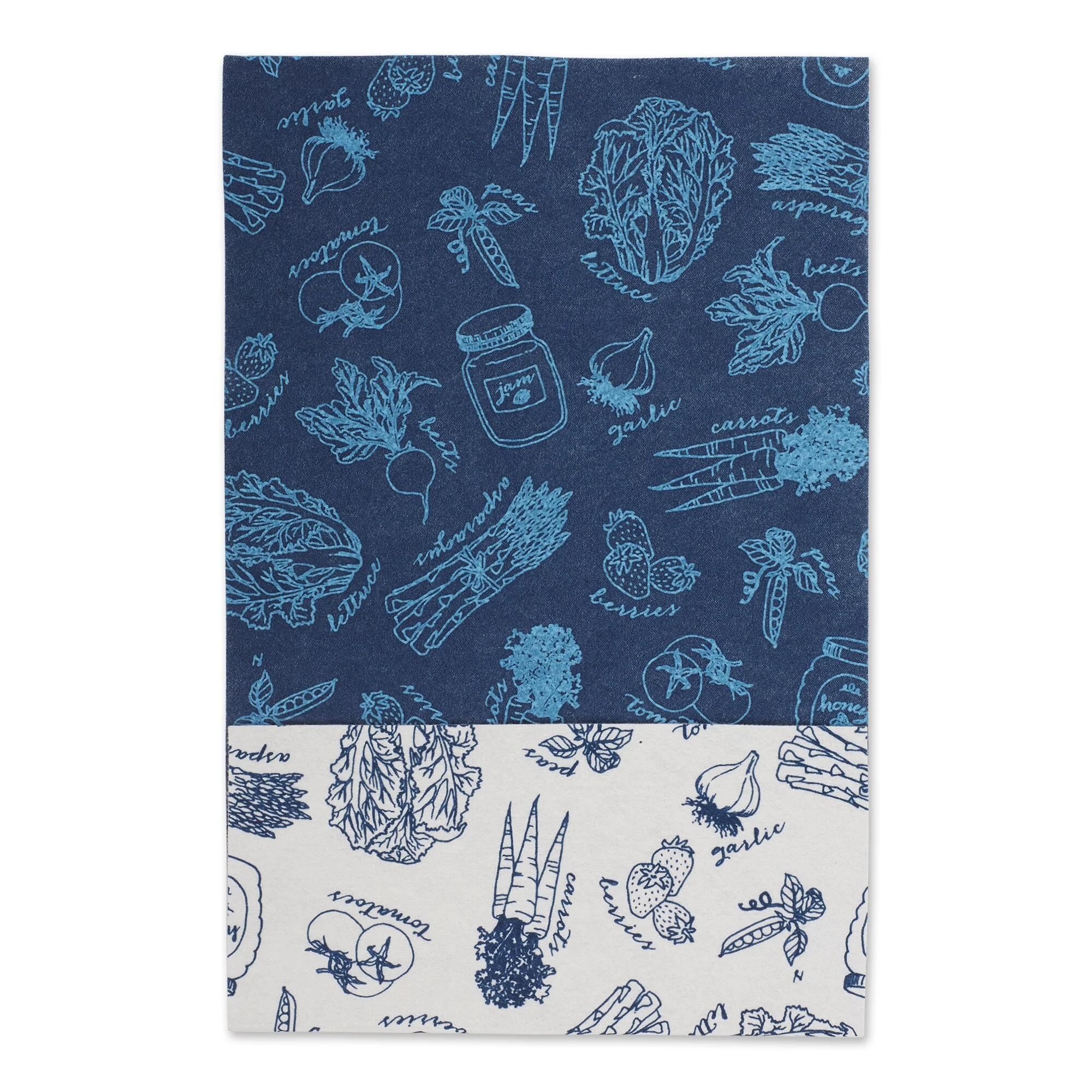 DII Nautical Blue Market Print Fridge Liner (Set of 6)