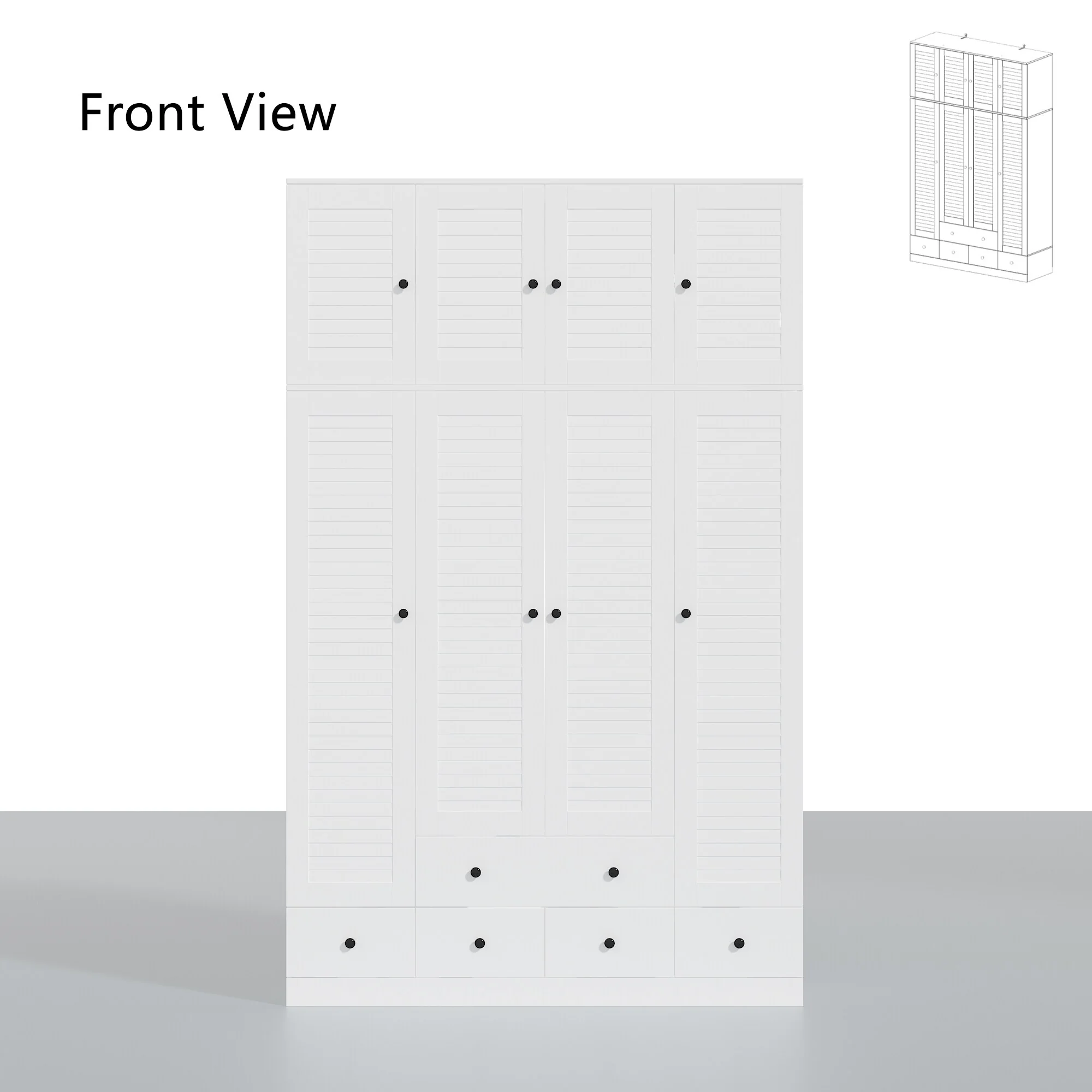 Contemporary Modern Freestanding Wardrobe Armoire Closet, 70