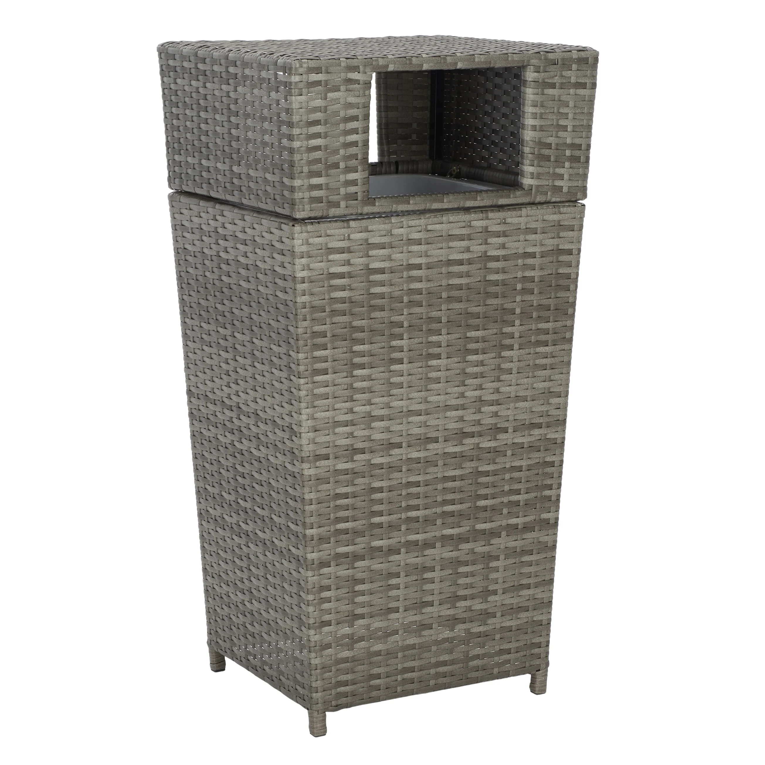 SAFAVIEH Outdoor Jennie Trash Bin (Fully Assembled)