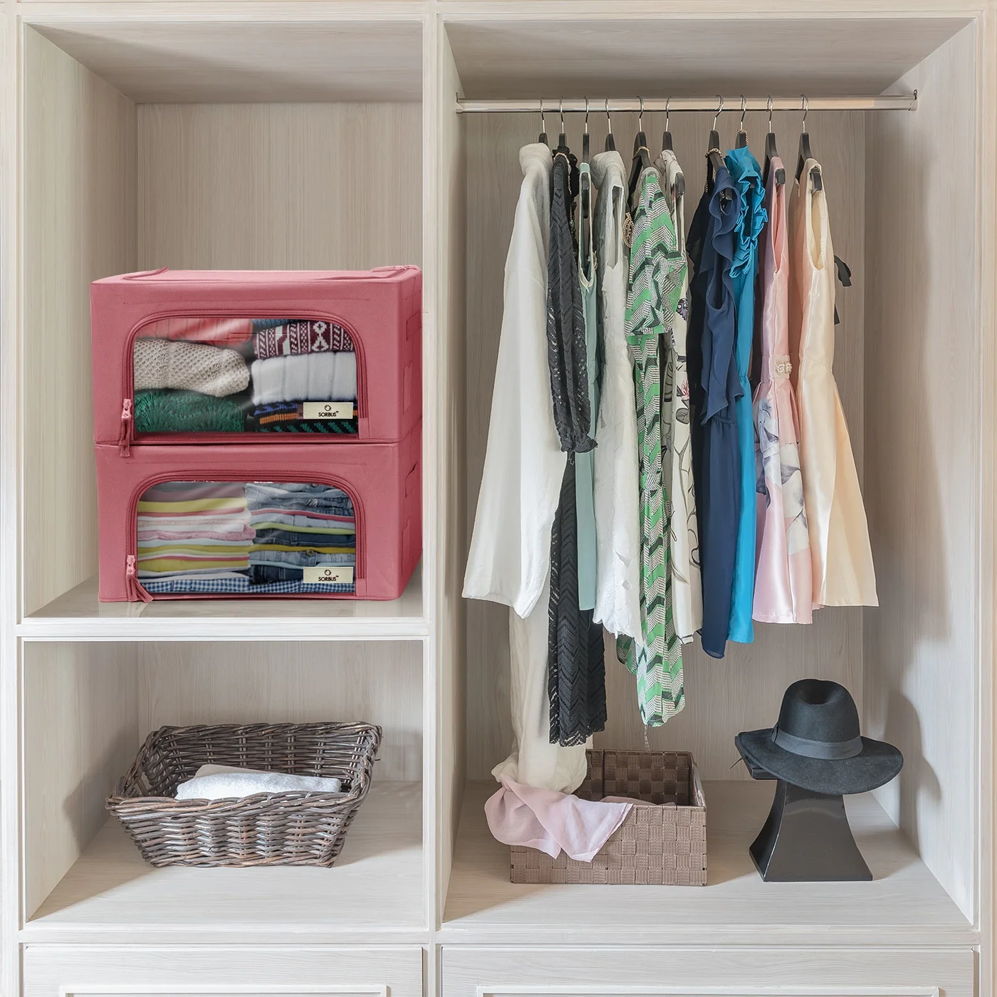 Storage Box With Window Small - 2 Pack - N/A