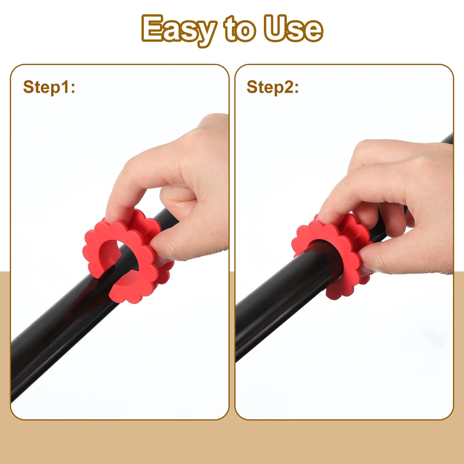 8Pcs Clothes Hanger Windproof Fixed Hook, Anti-Off Hanger Ring Hooks - 1.69