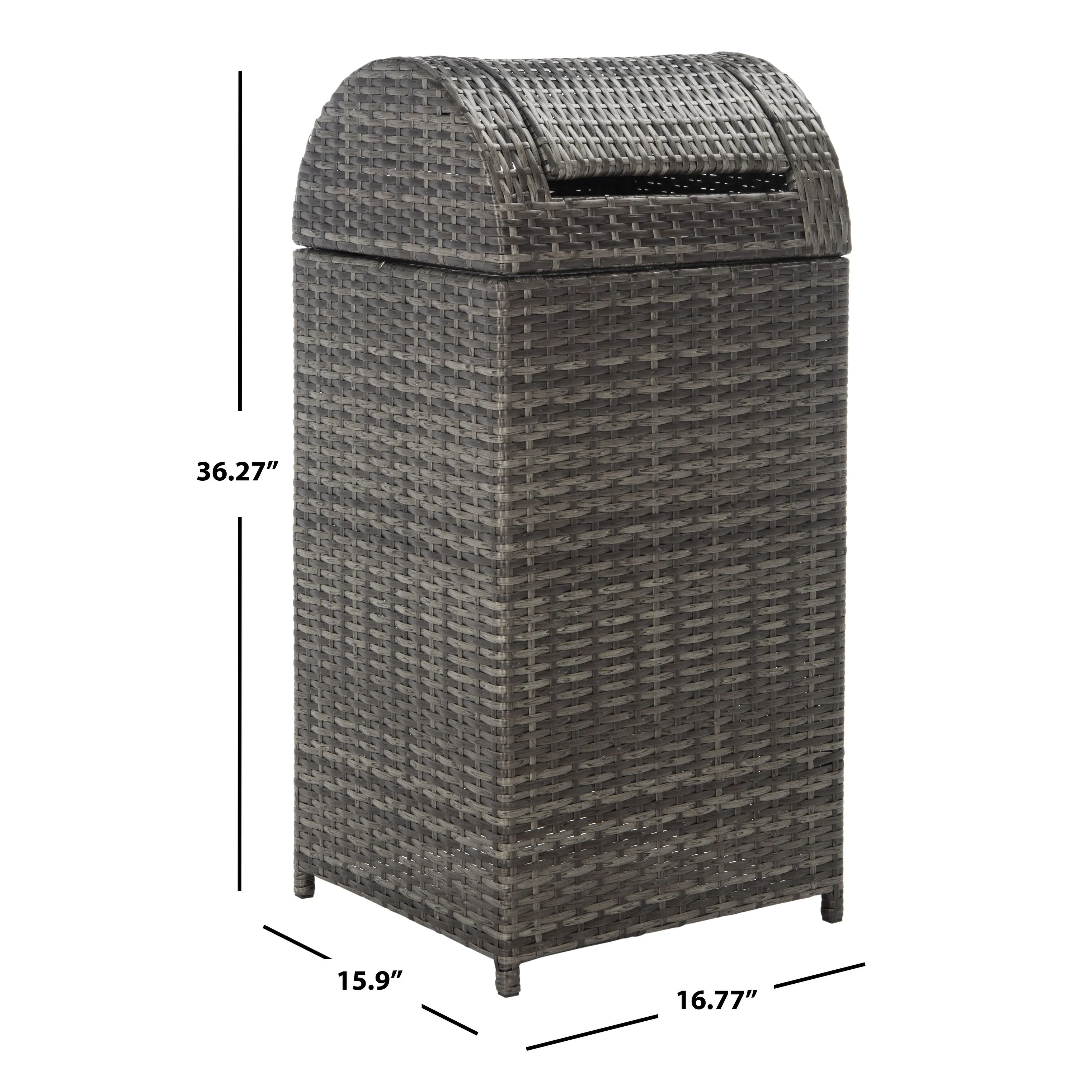 SAFAVIEH Outdoor Karyme Trash Bin (Fully Assembled)