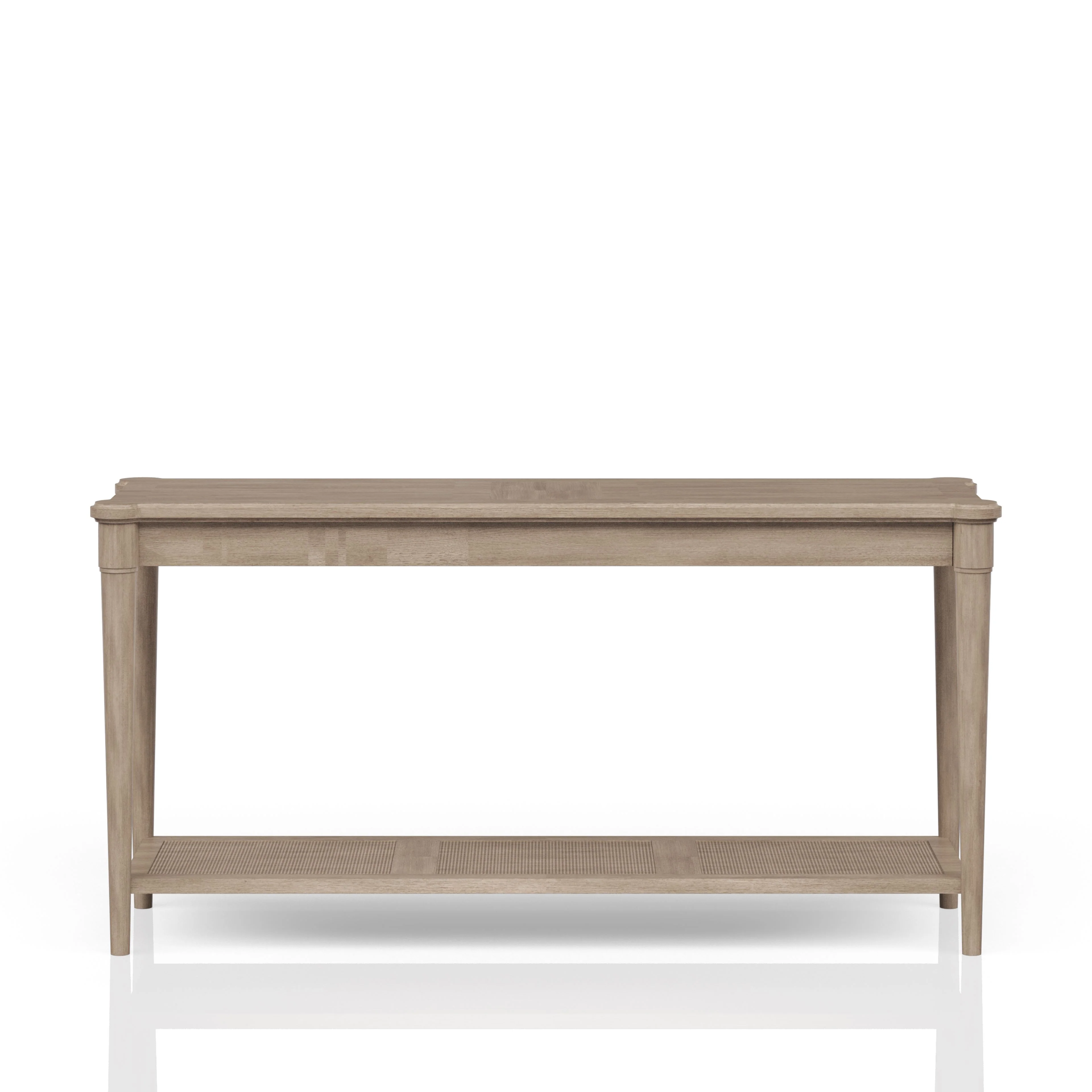 Sofa Table with 2 Drawers and Storage Shelf