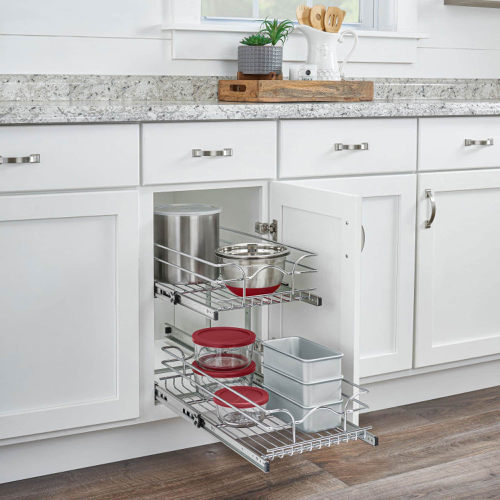 Rev-A-Shelf Kitchen Cabinet Pullout Shelf Organizer, 24 x 22 In, 5WB2-2422-CR-1