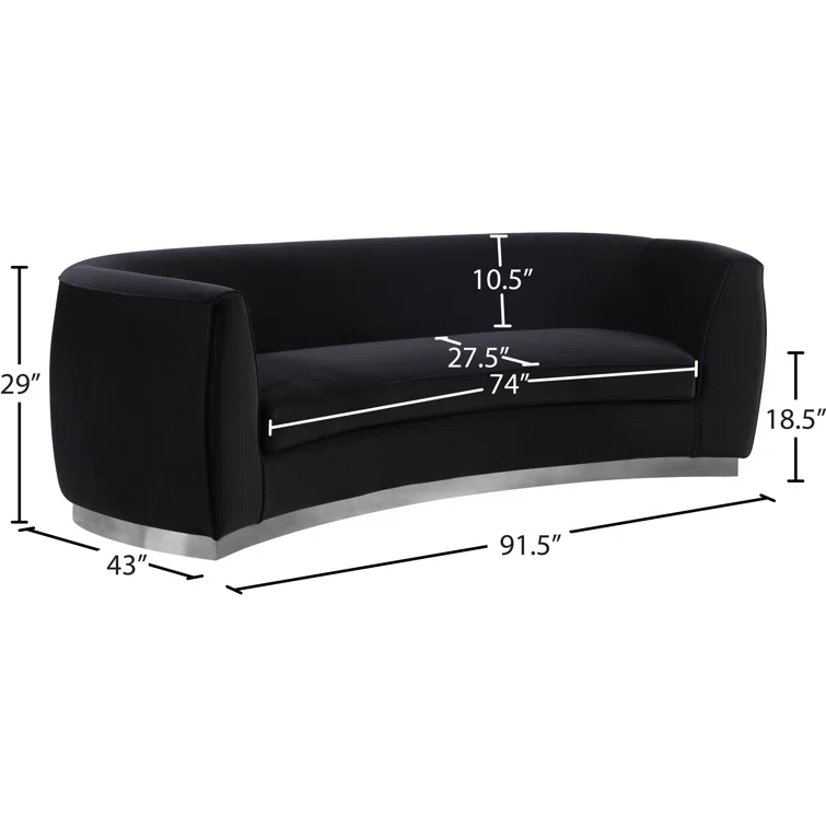 Breccan 91.5'' Velvet Sofa