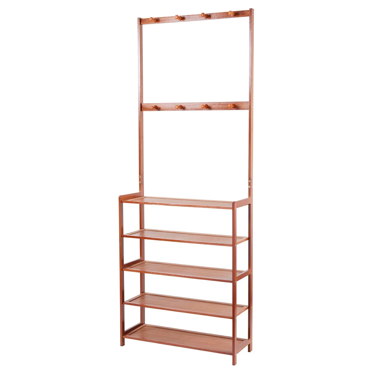 Industrial Entryway Shoes Rack Stand Coat Hat Rack with 8 Hooks