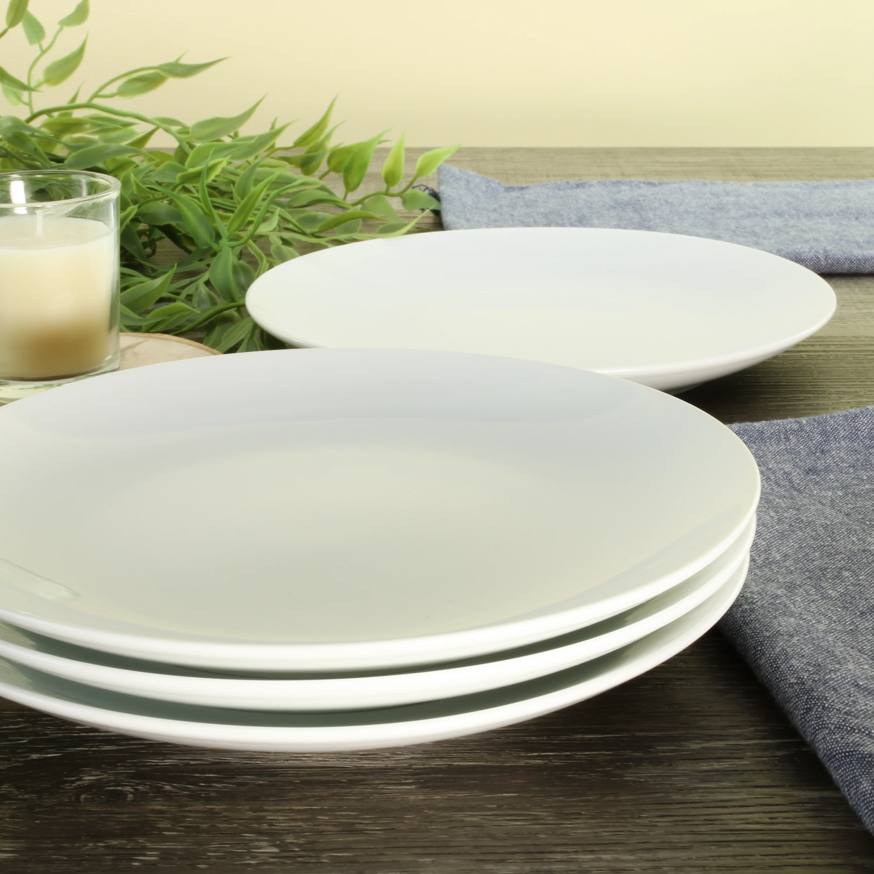Coupe Shaped Salad  Plates 4 Piece set