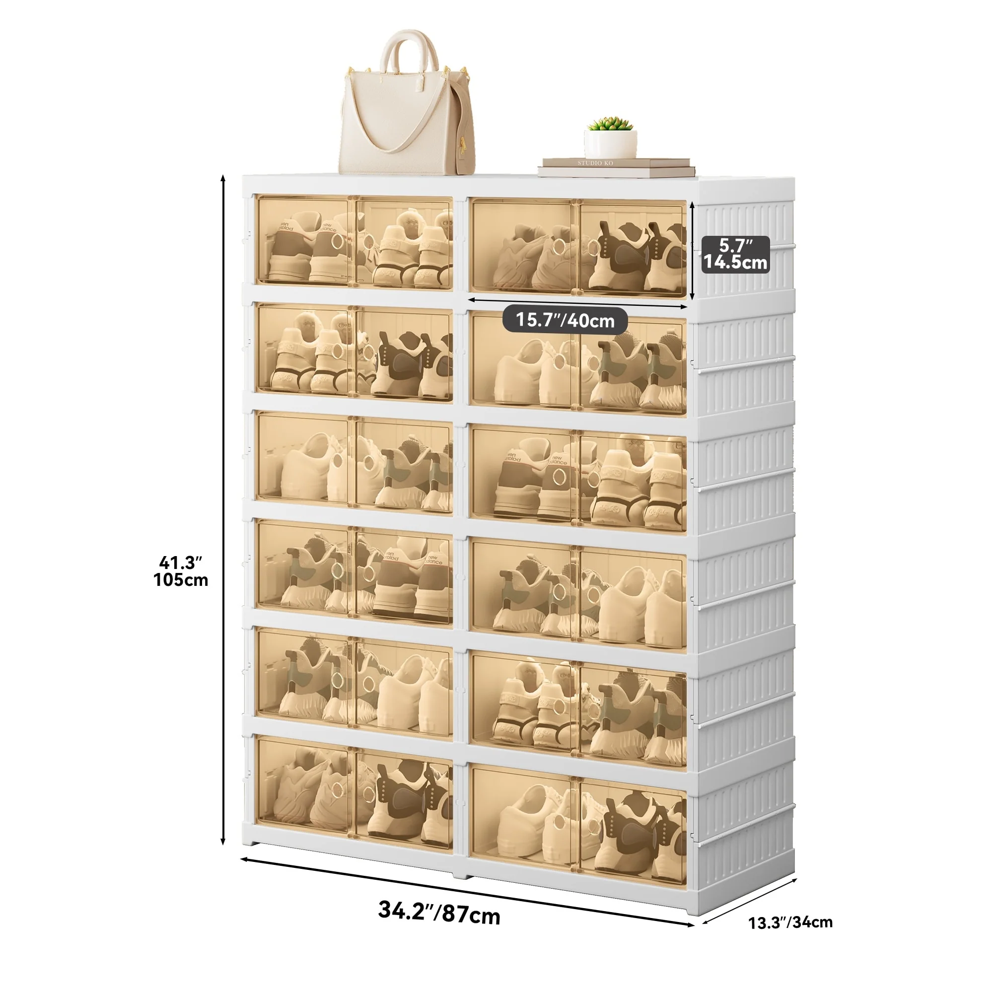 24 Pairs/32 Pairs Shoes Stackable Shoe Storage Box
