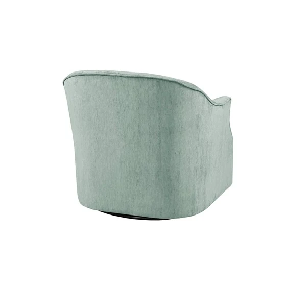 Awakened Swivel Chair with Button Tufted Back and Flared Arms