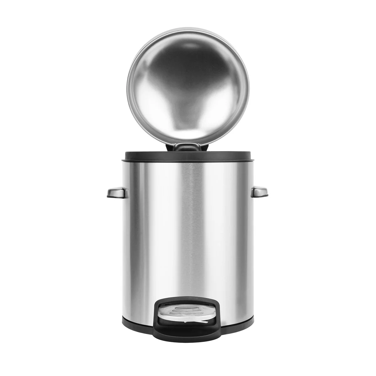 Innovaze 1.32 Gallon Stainless Steel Round Step-on Bathroom and Office Trash Can