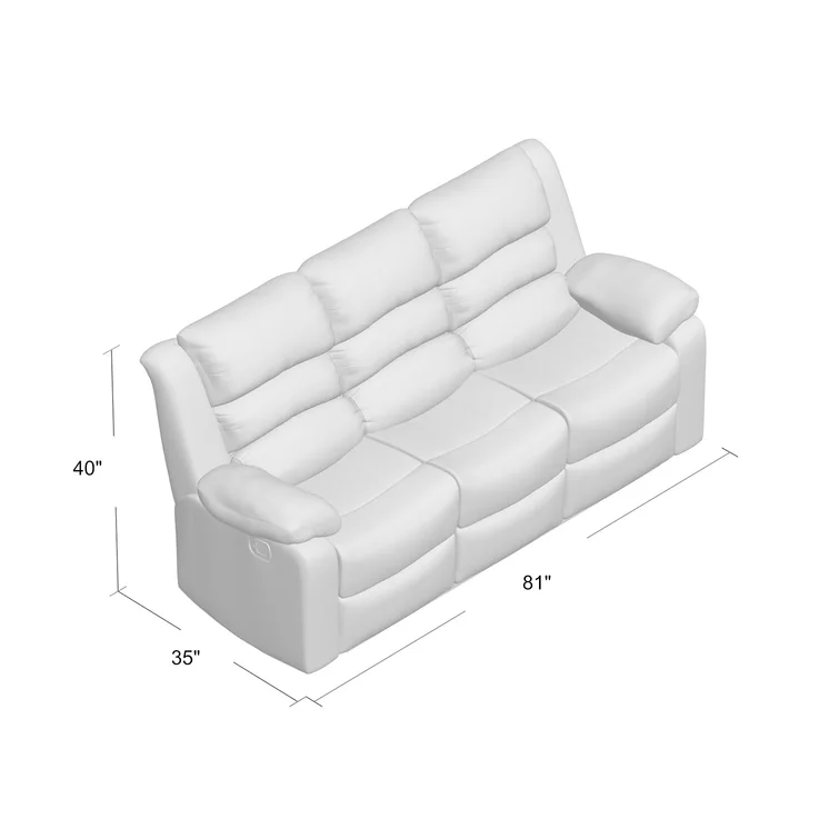 Aum 81'' Upholstered Reclining Sofa