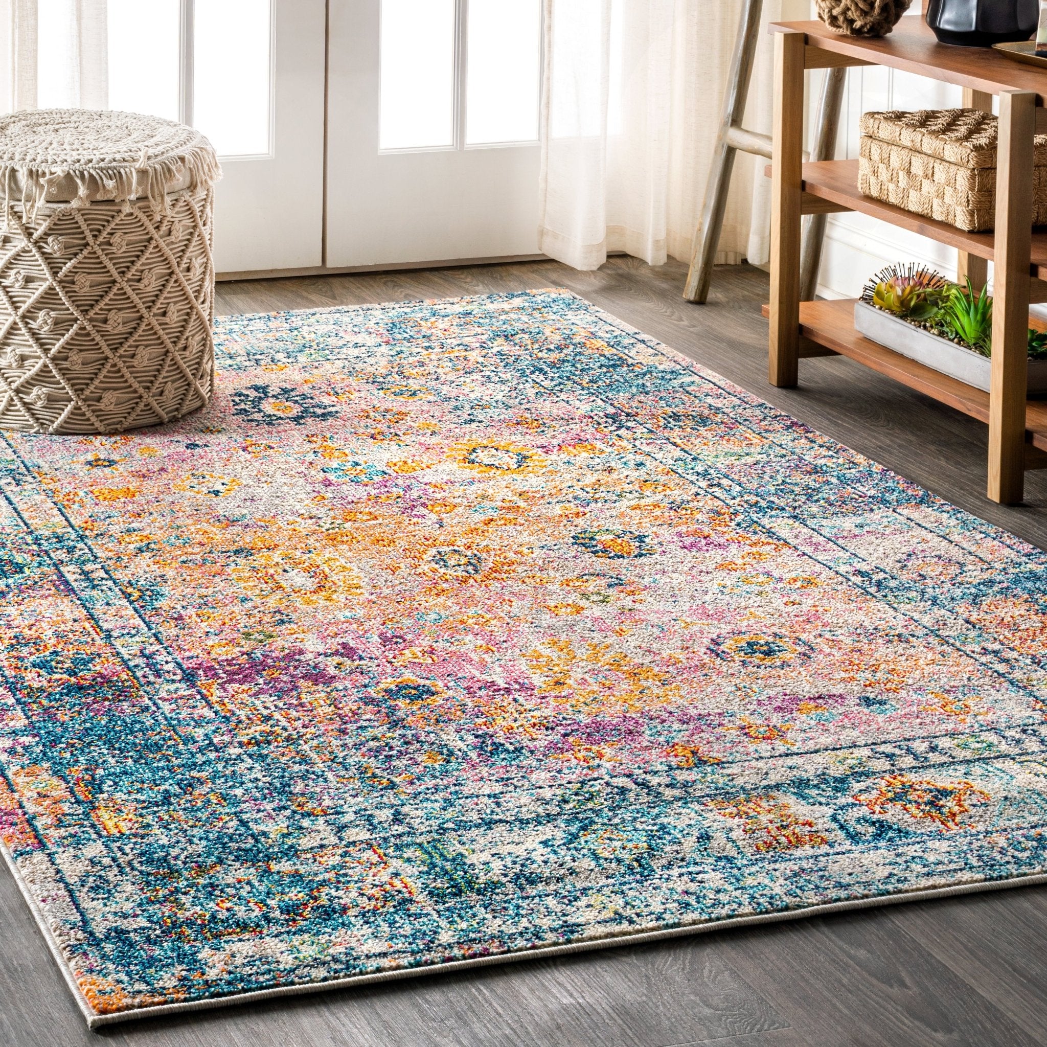 Bohemian FLAIR Boho Vintage Medallion Area Rug