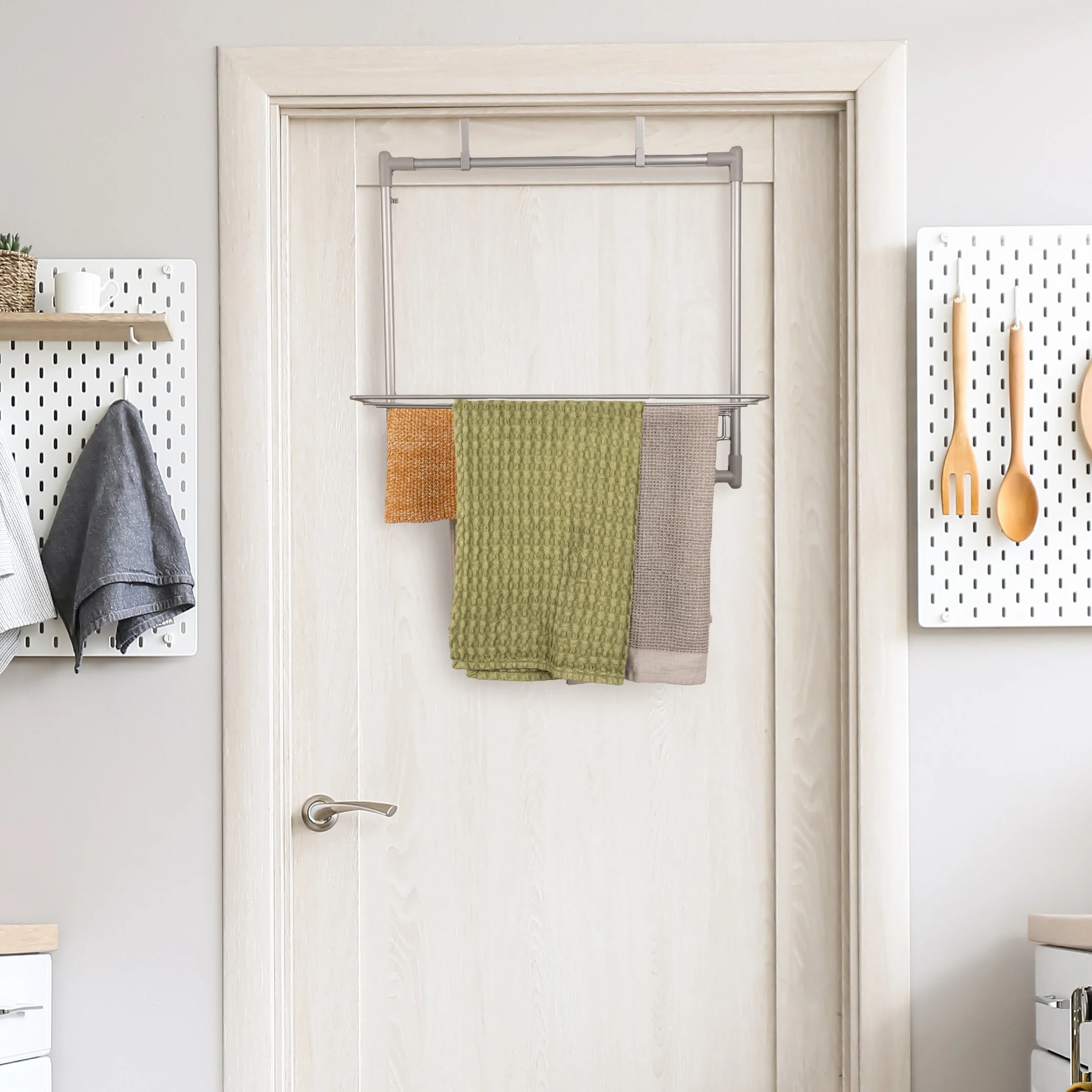 Household Essentials Metal Expandable Over the Door Drying Rack - 22.0