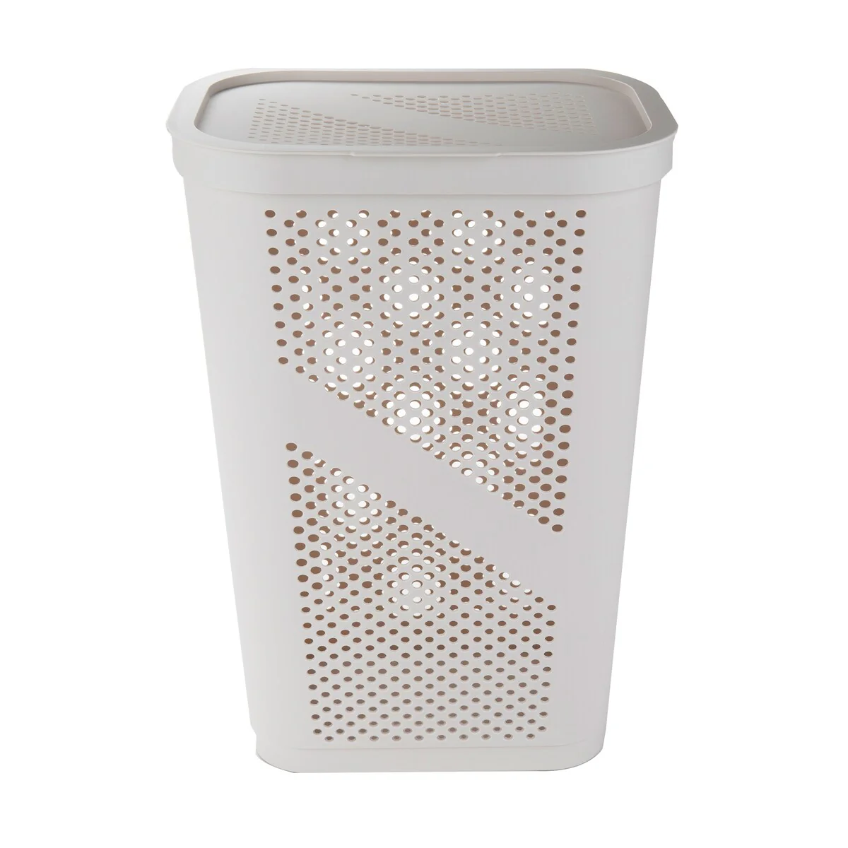 Mind Reader 60L Slim Laundry Hamper, Clothes Basket, Lid, Ventilated, Plastic, 17.25