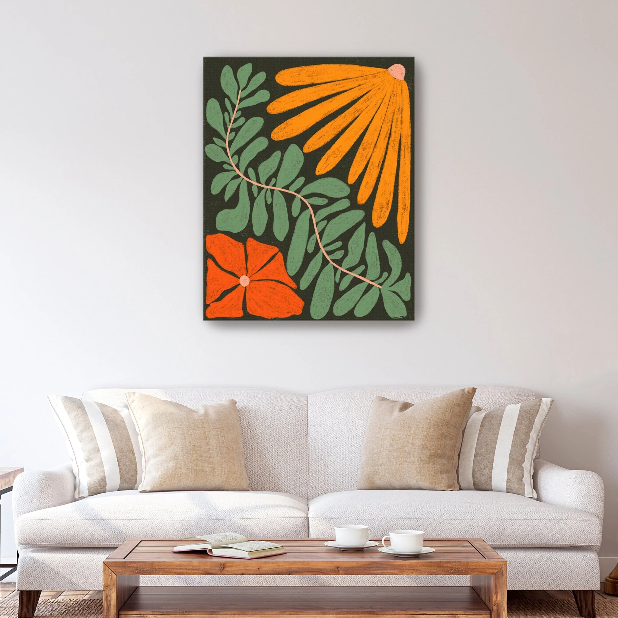 Plant Pattern Canvas Giclee Wall Art