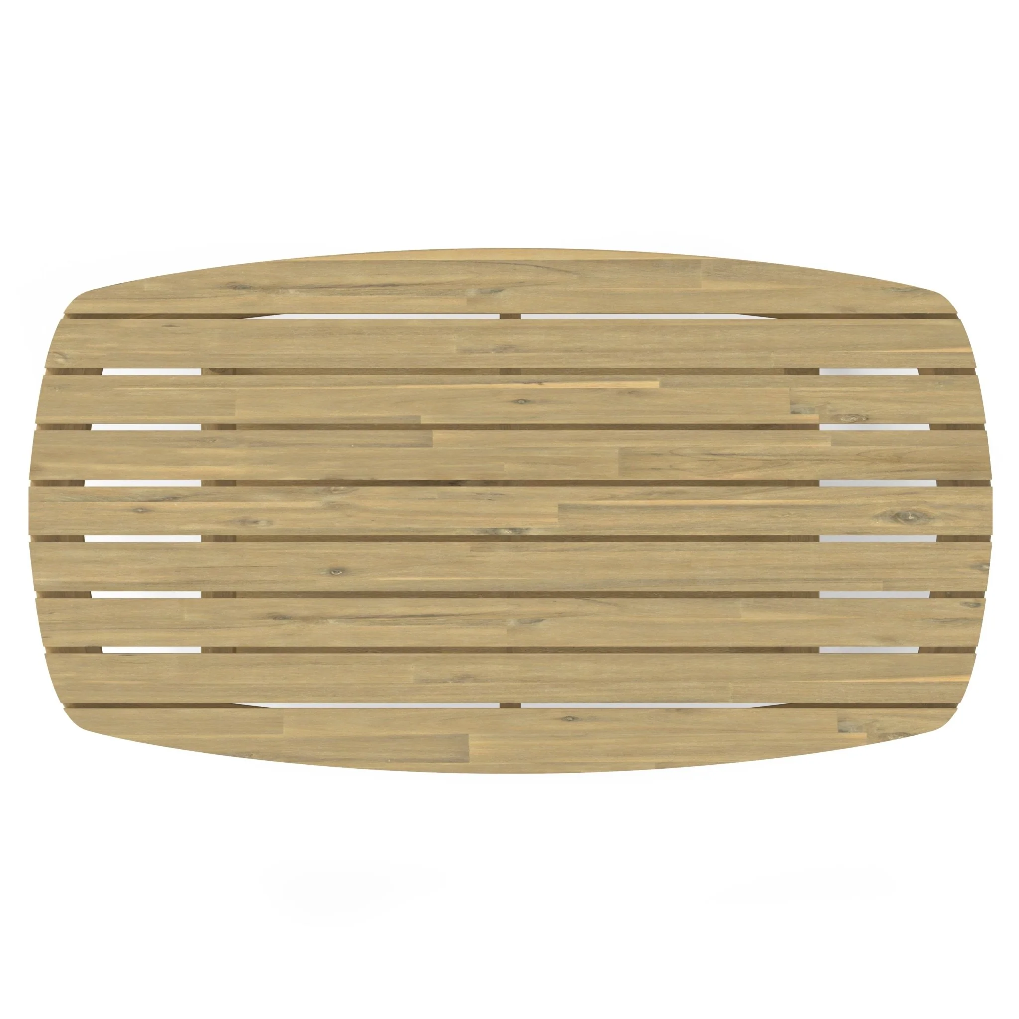 Outdoor Coffee Table with Bottom Slatted Shelf
