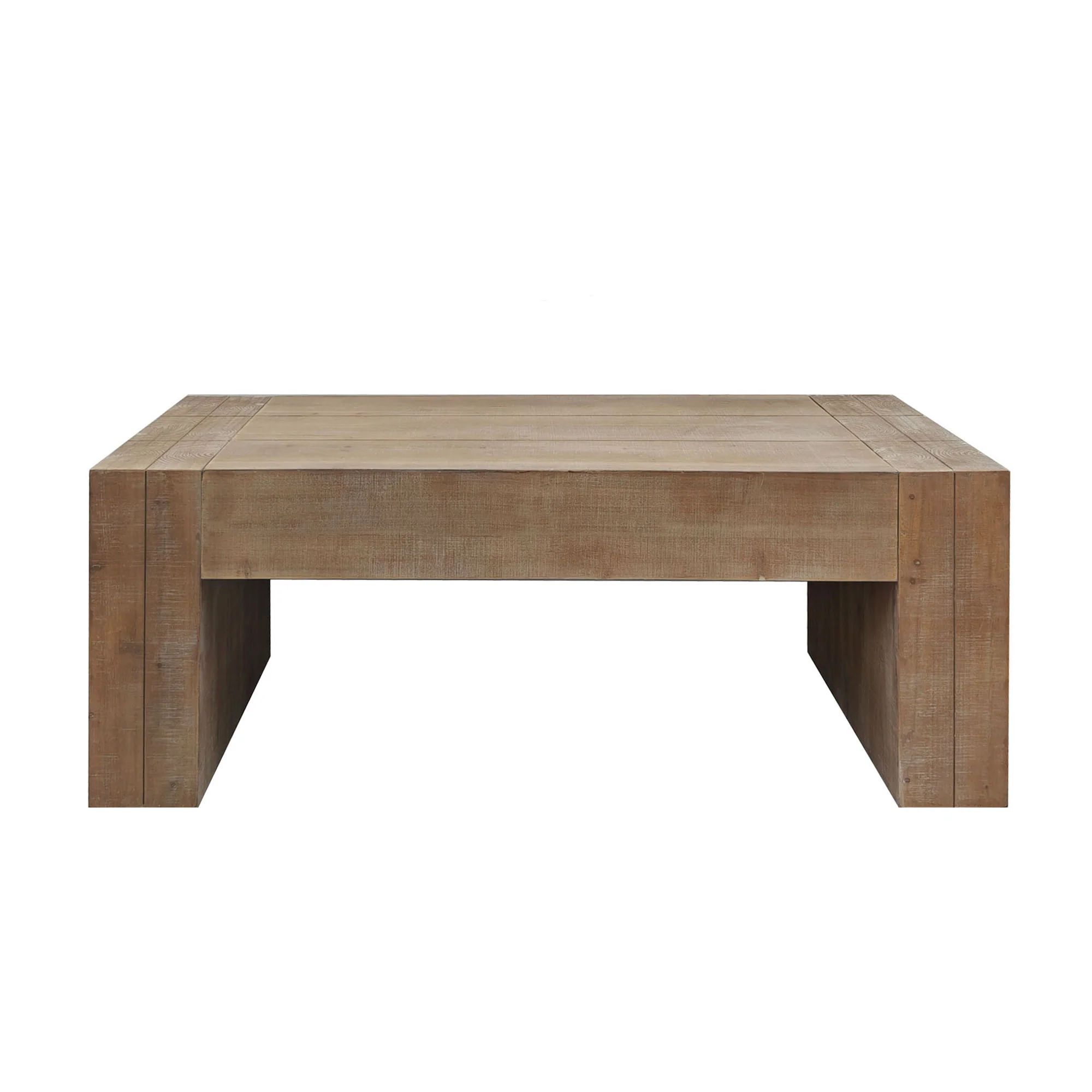 Carrying Rectangular Coffee Table with Wood Frame