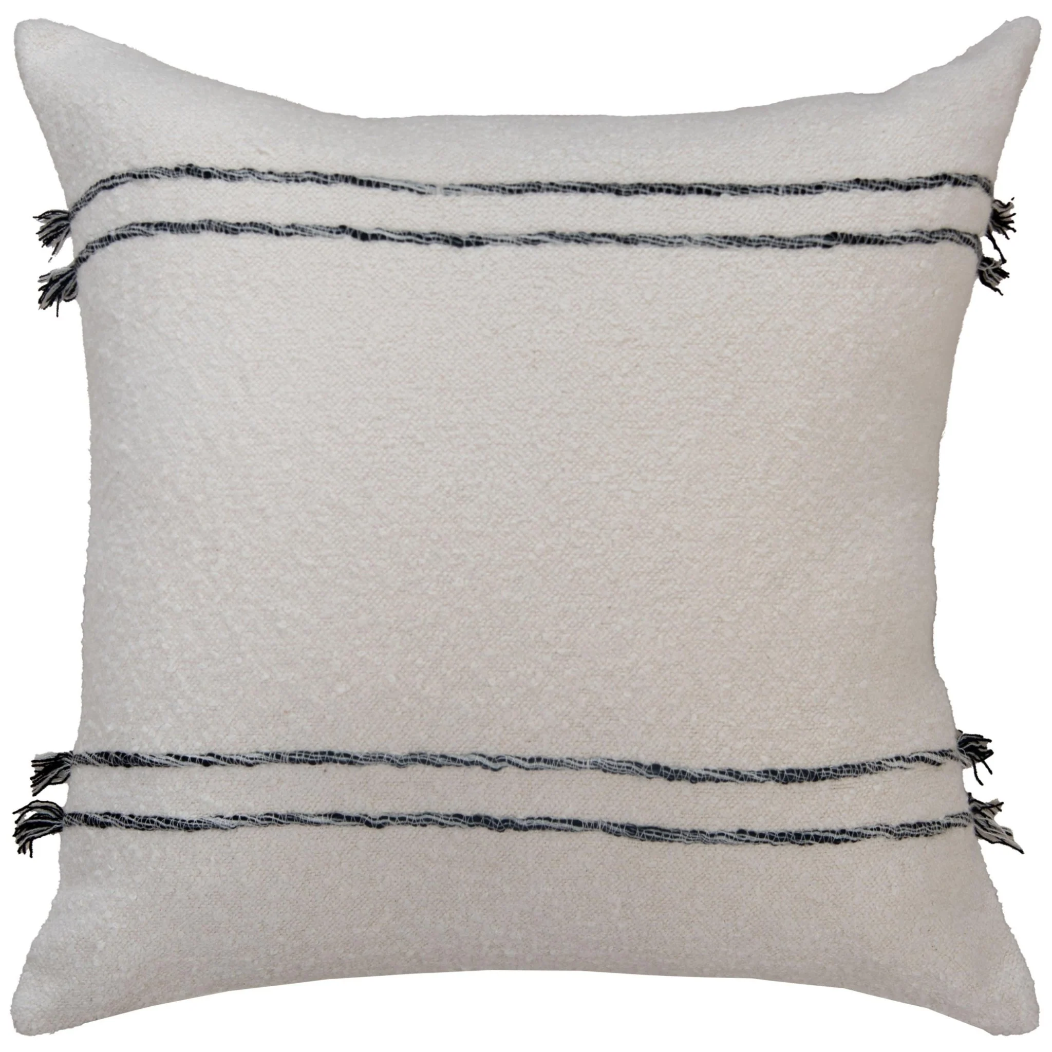 Stripe Tassel 20x20 Throw Pillow