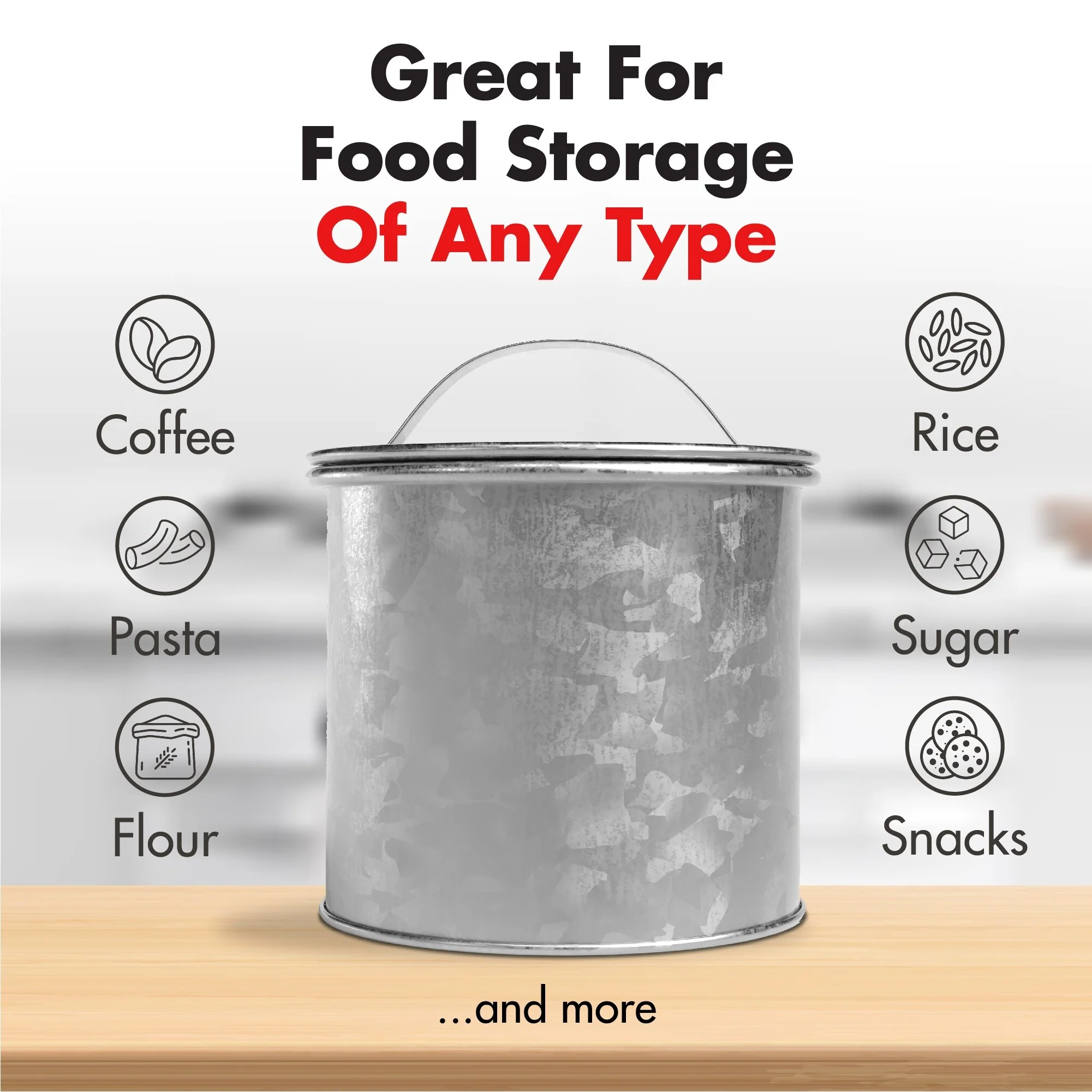 Amici Newport Galvanized Metal Storage Canister