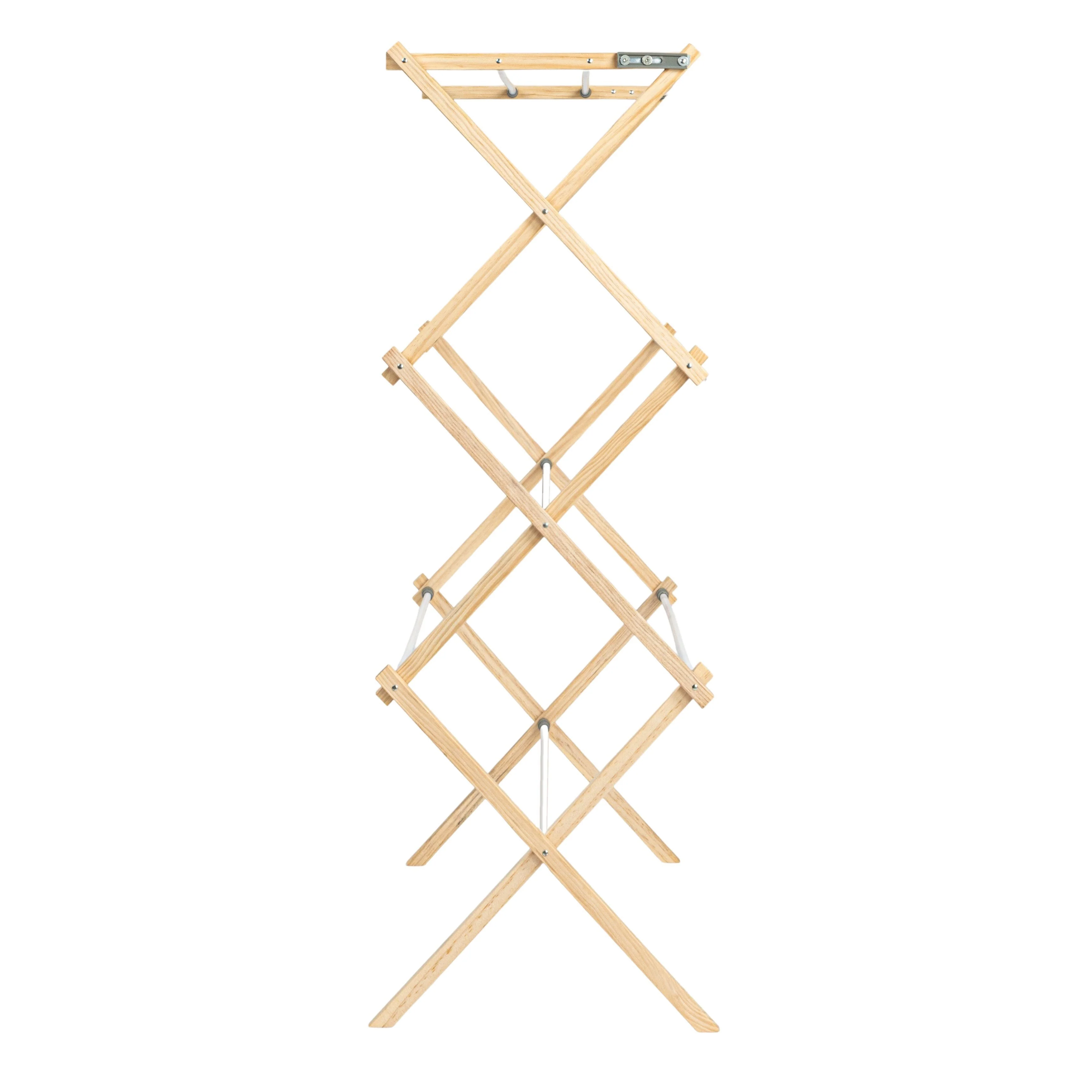 Household Essentials Pine Wood X-Frame Drying Rack