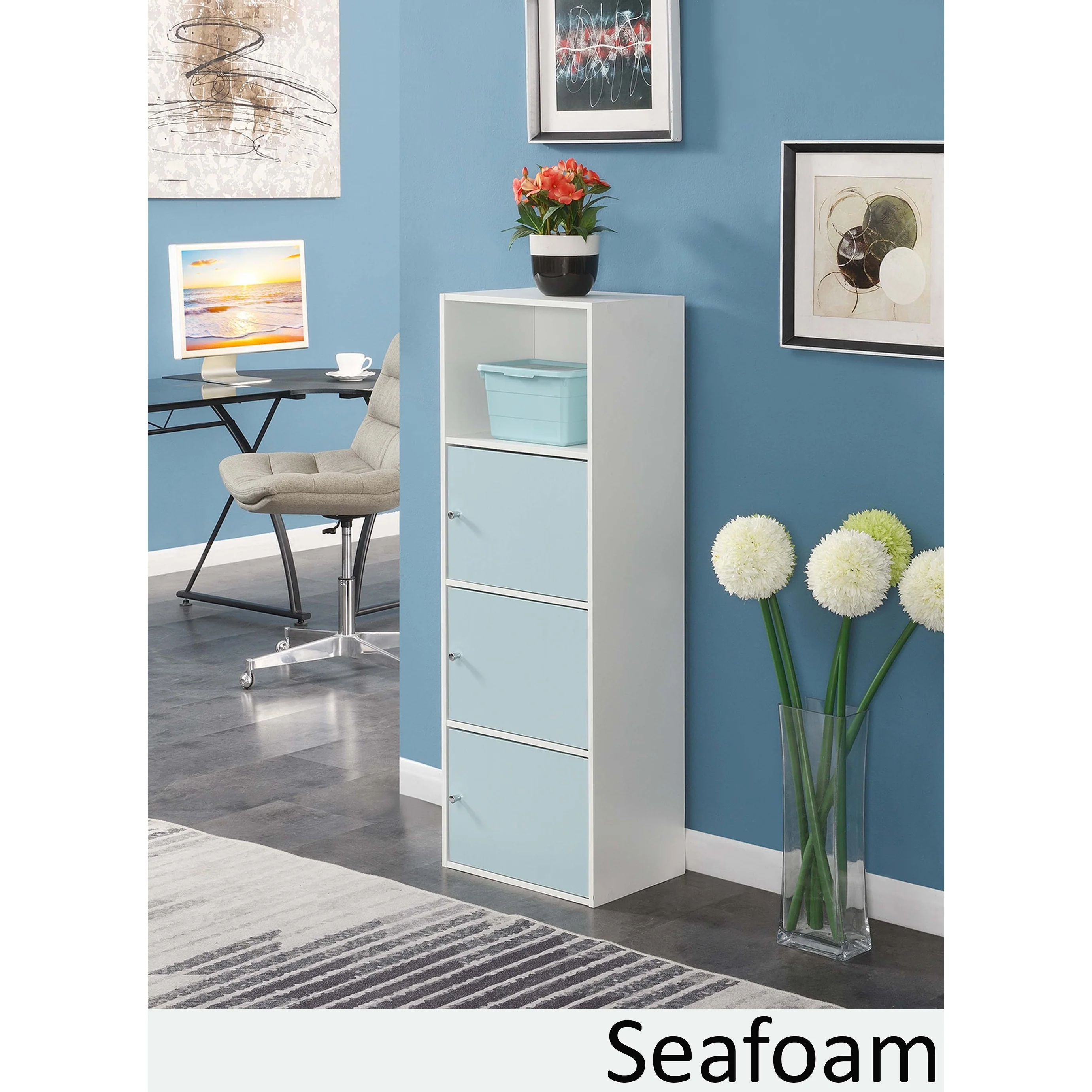Convenience Concepts Xtra Storage 3 Door Cabinet with Shelf