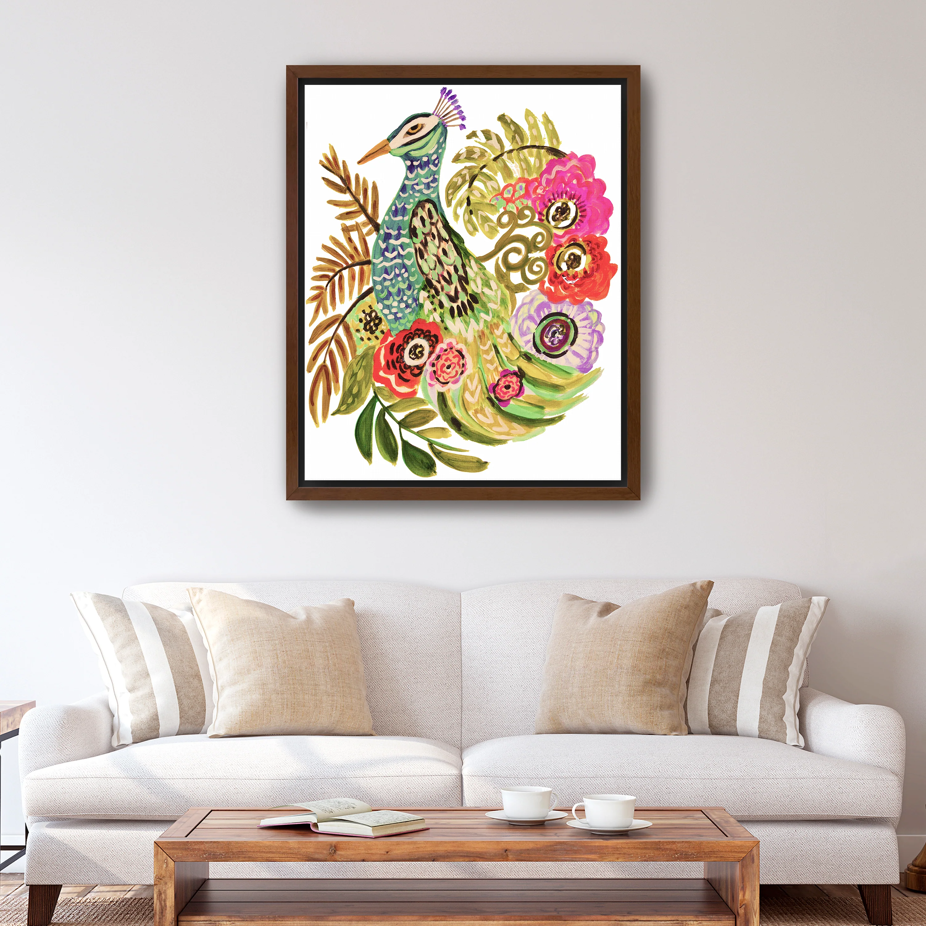 Peacock Canvas Giclee