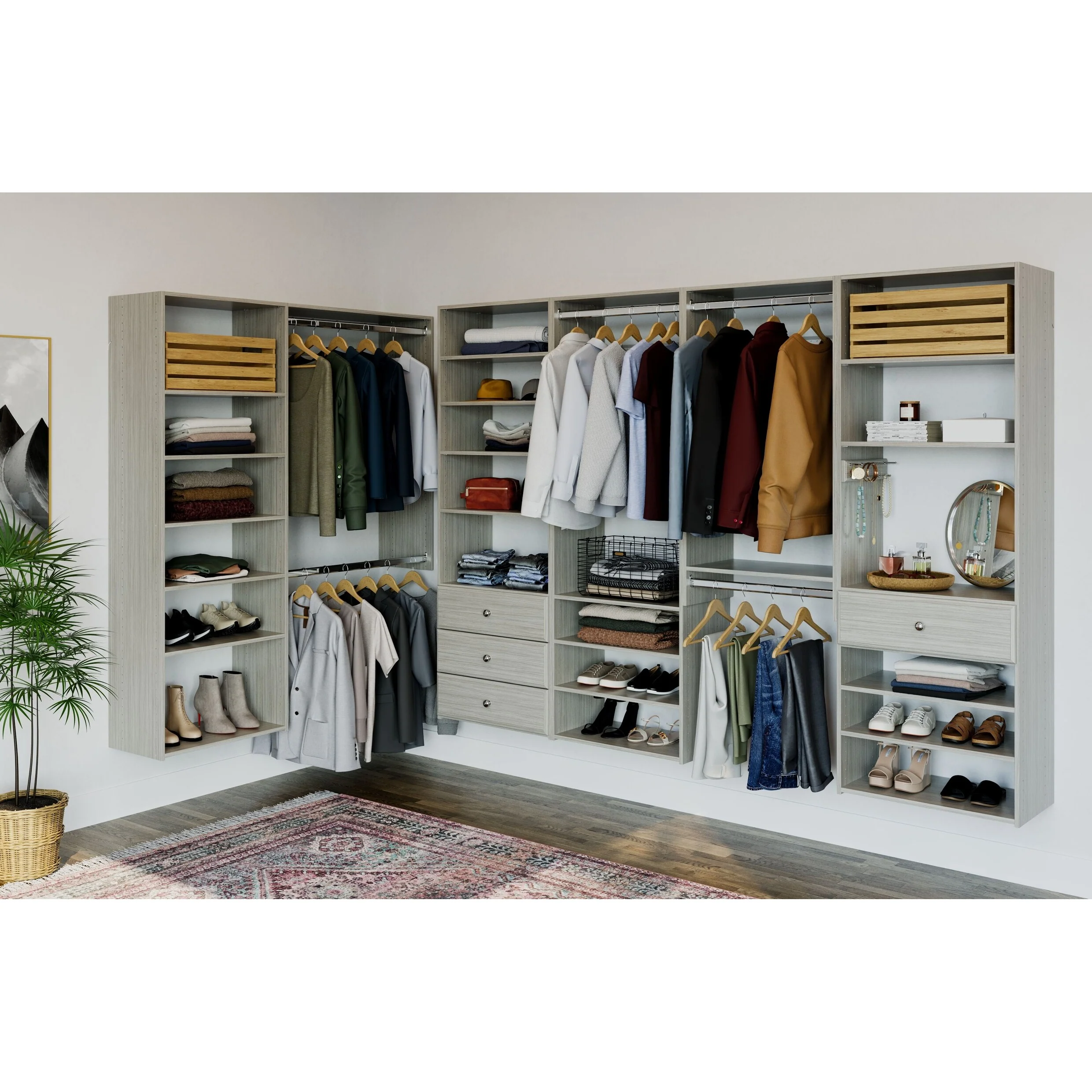 Easy Track Double Hang Laminate Tower Kit