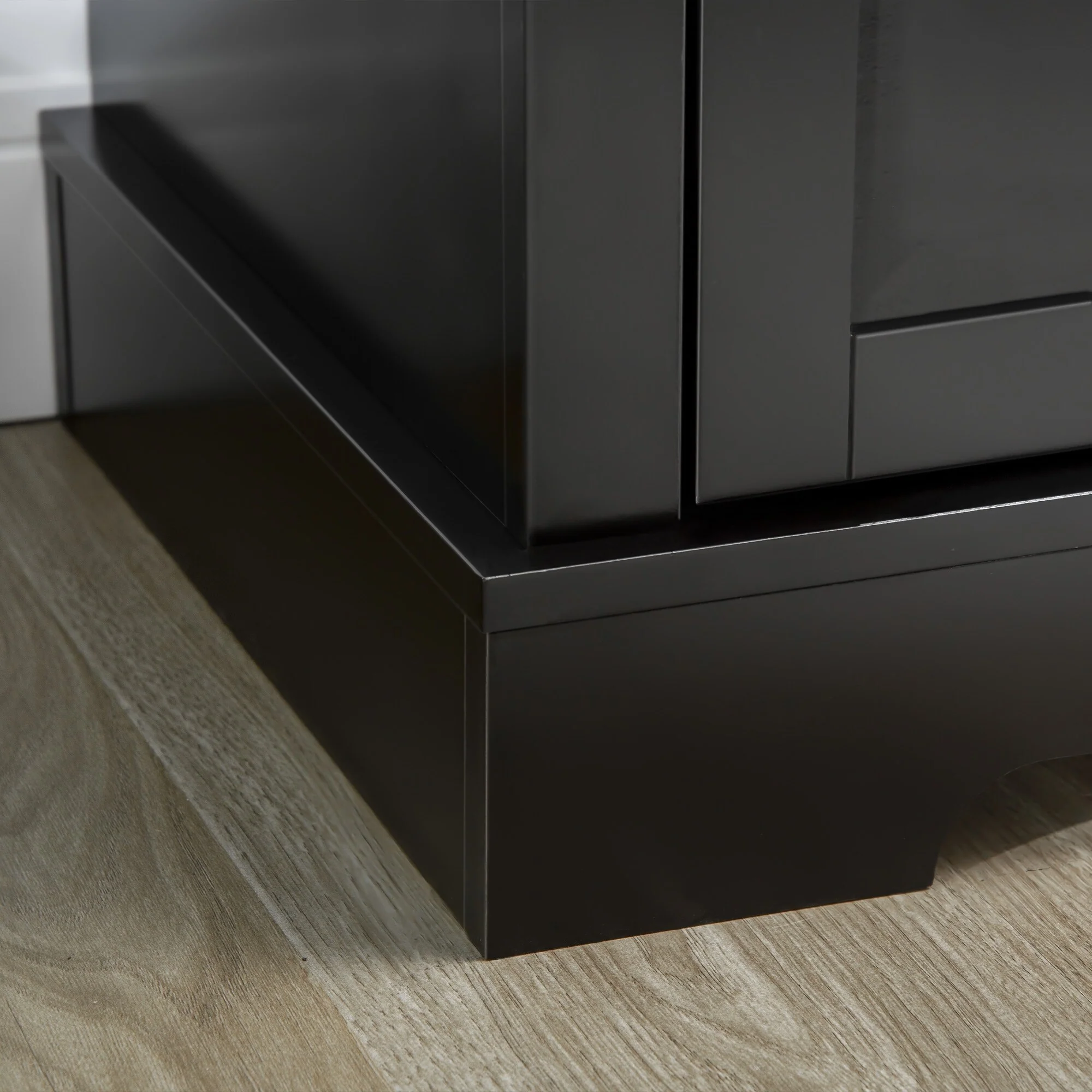 HOMCOM Modern Sideboard Buffet Cabinet with Storage Cupboards, 2 Drawers and Adjustable Shelves, Black