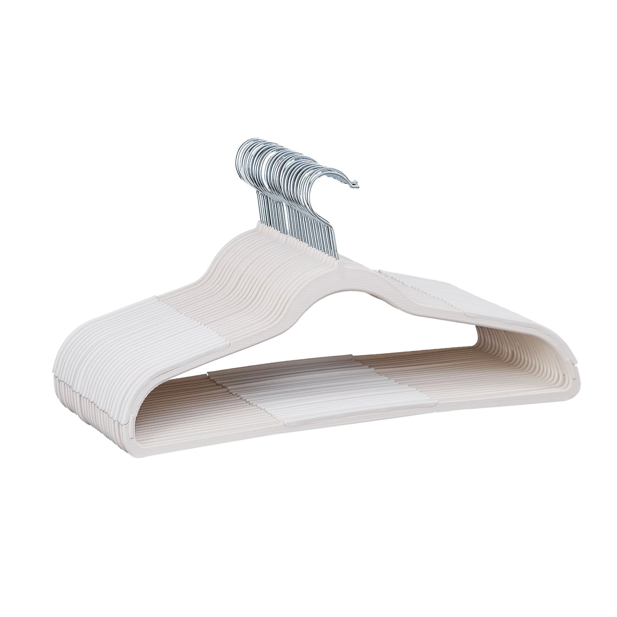 Clothes Hangers Plastic Coat Hangers Non-Slip Space-Saving Swivel Hook