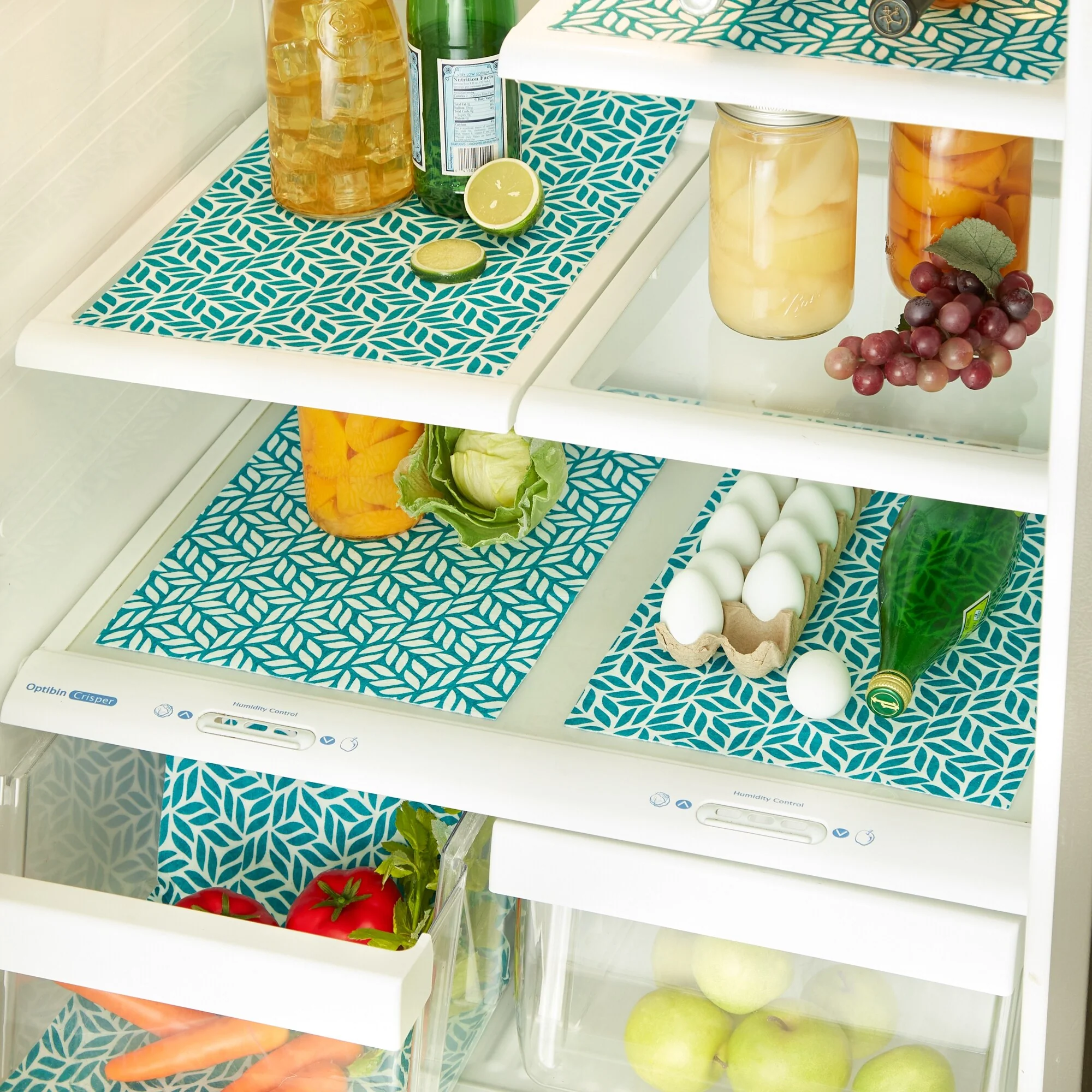 DII Nautical Blue Market Print Fridge Liner (Set of 6)